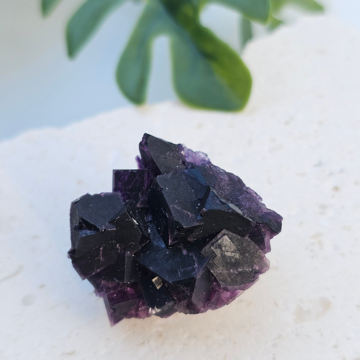 Raw Dark Purple Fluorite Cluster Specimen | Double Sided | Inner Mongolia
