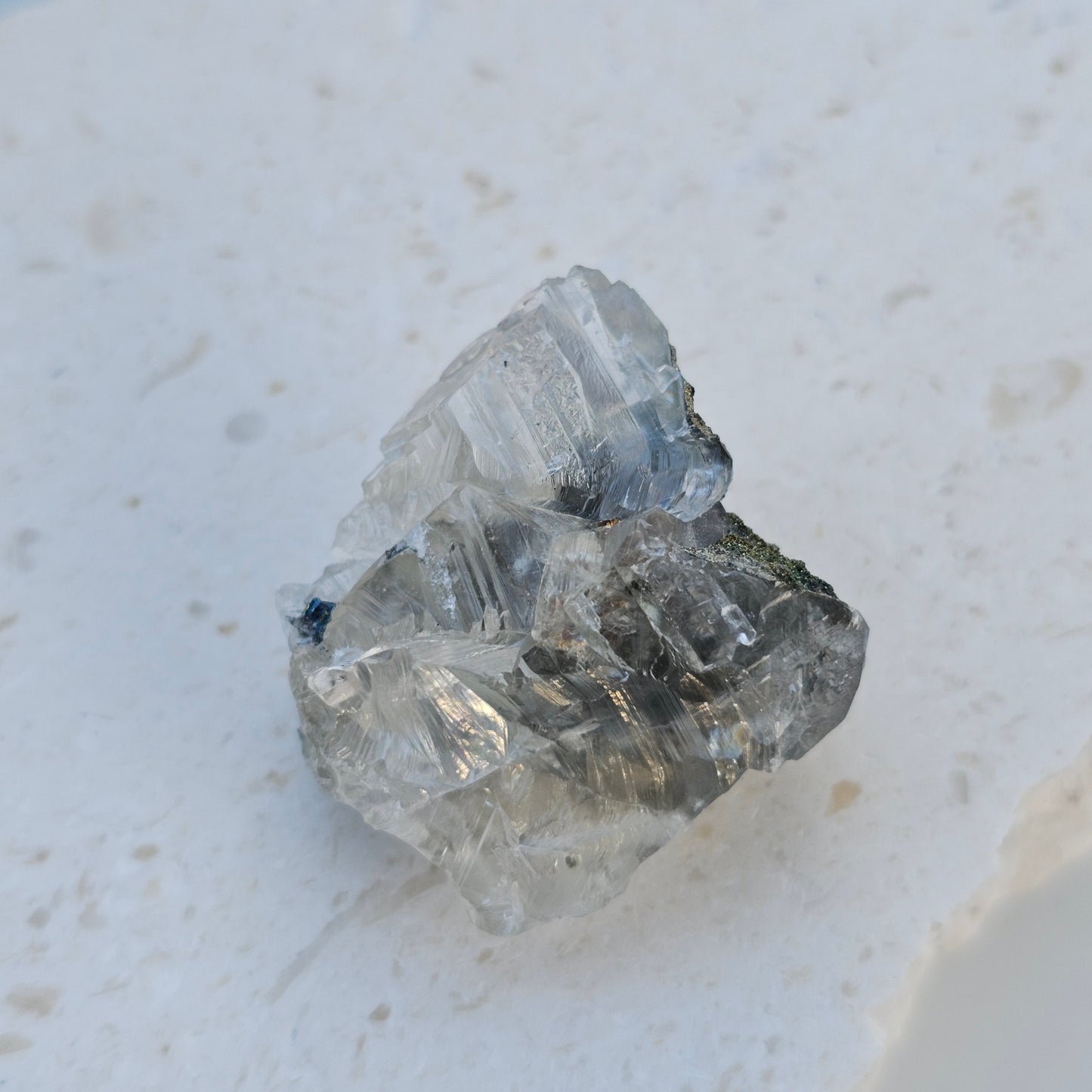 Calcite with Chalcopyrite & Pyrite Specimen | Option A | Translucent Rainbow Calcite | Hubei, China Crystal