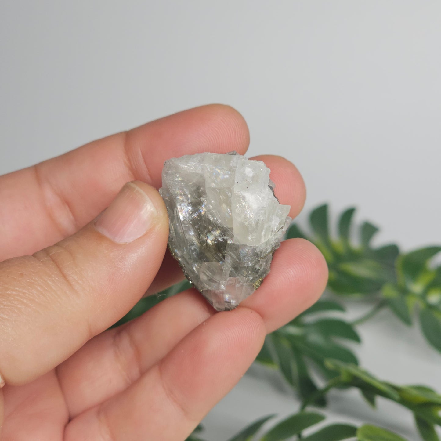 Calcite with Chalcopyrite & Pyrite Specimen | Option C | Translucent Rainbow Calcite | Hubei, China Crystal