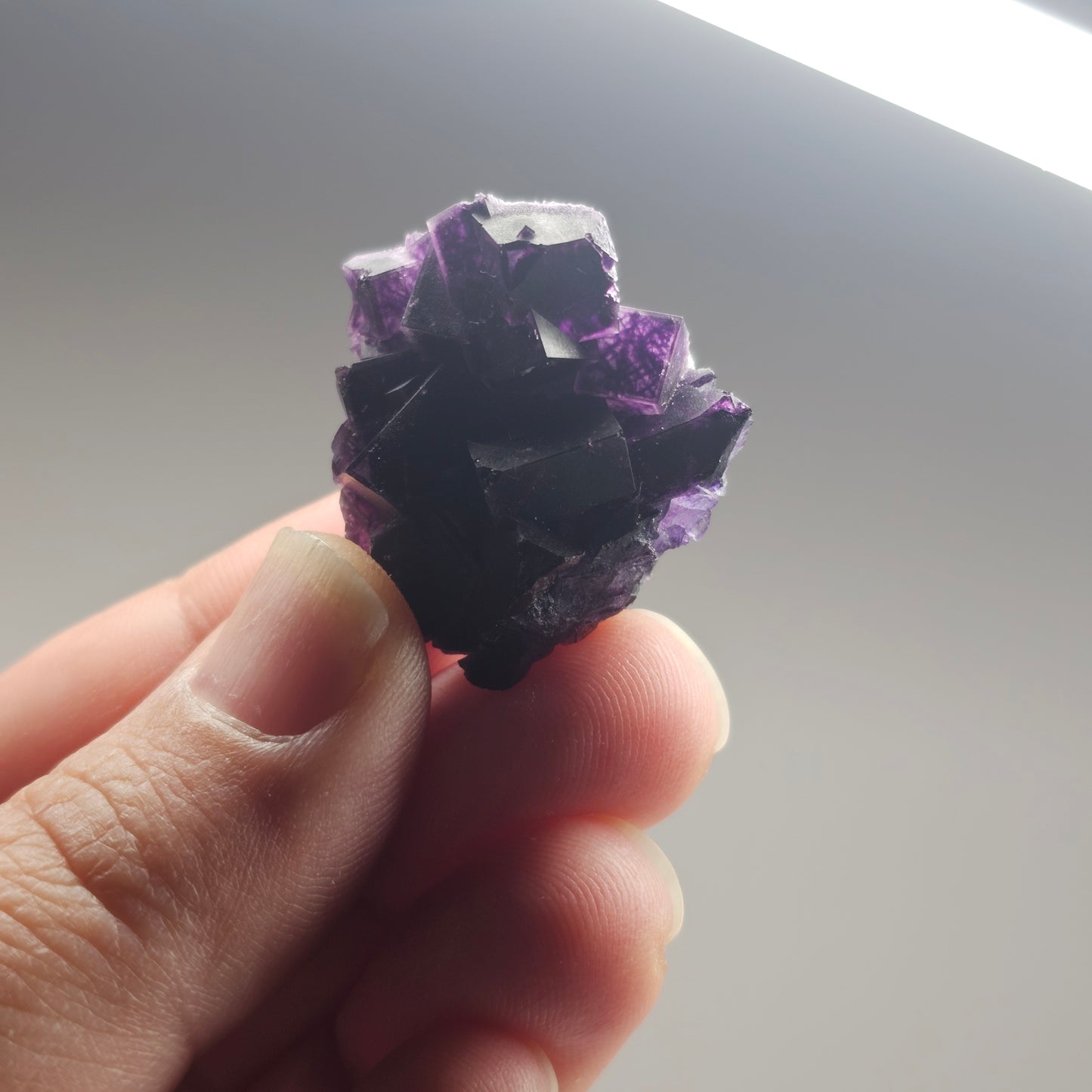Raw Dark Purple Fluorite Cluster Specimen | Double Sided | Inner Mongolia