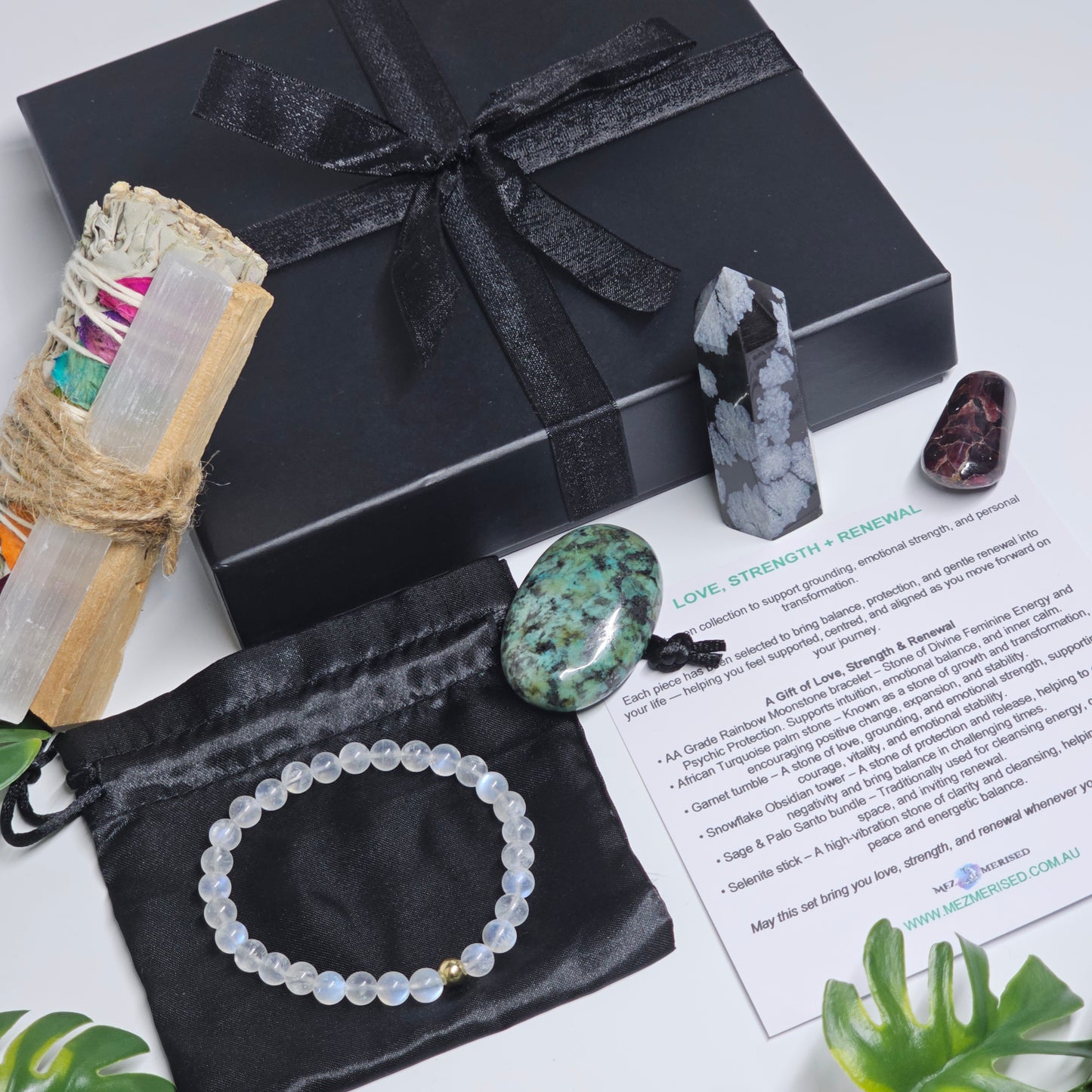 Crystal gift set with items arranged differently showing full contents and variety.