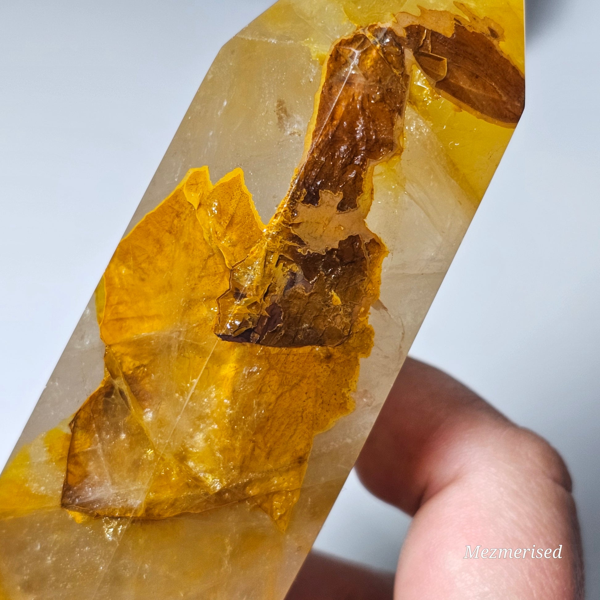 Internal view showing shimmer, depth and natural texture.
