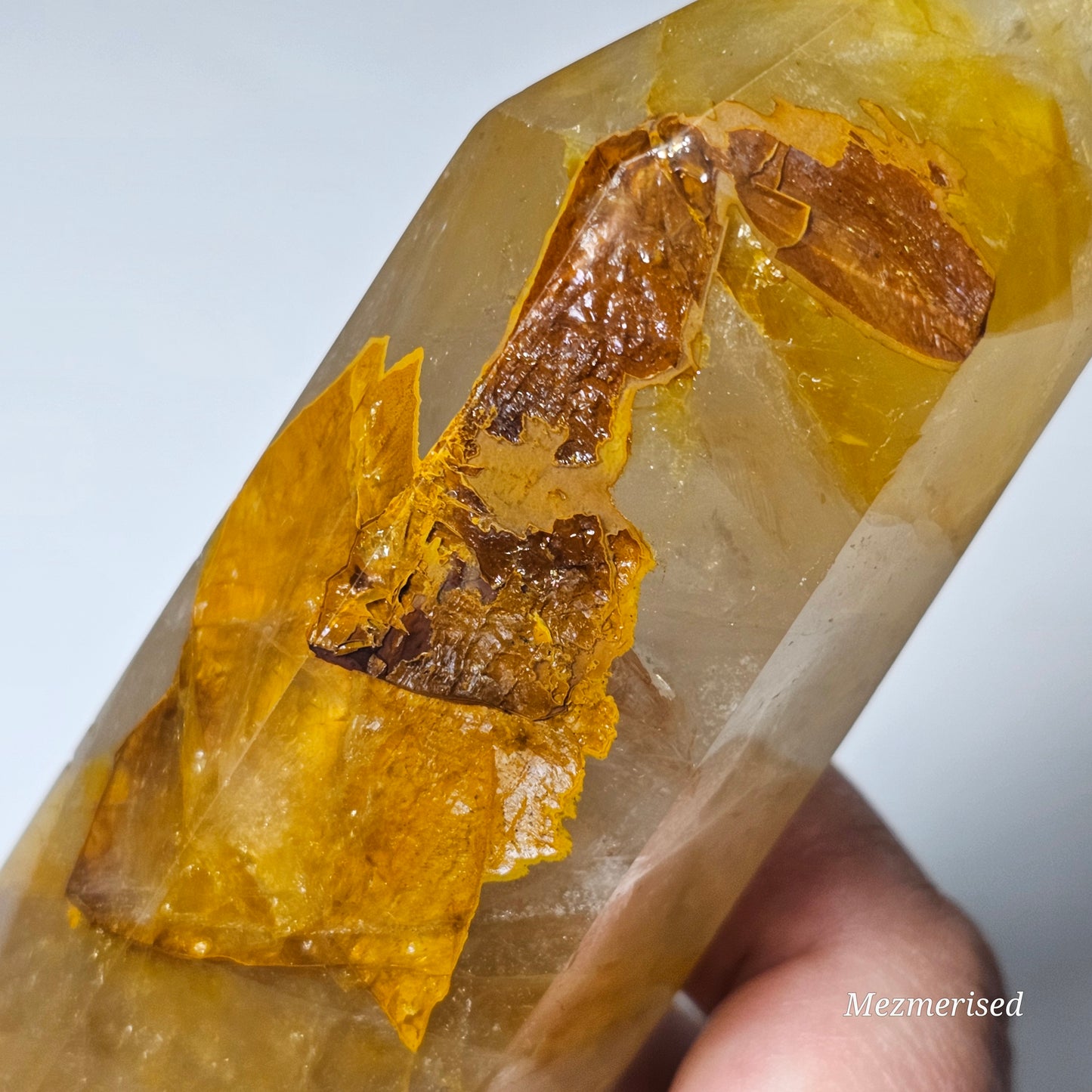 Close detail showing shimmer and internal structure.