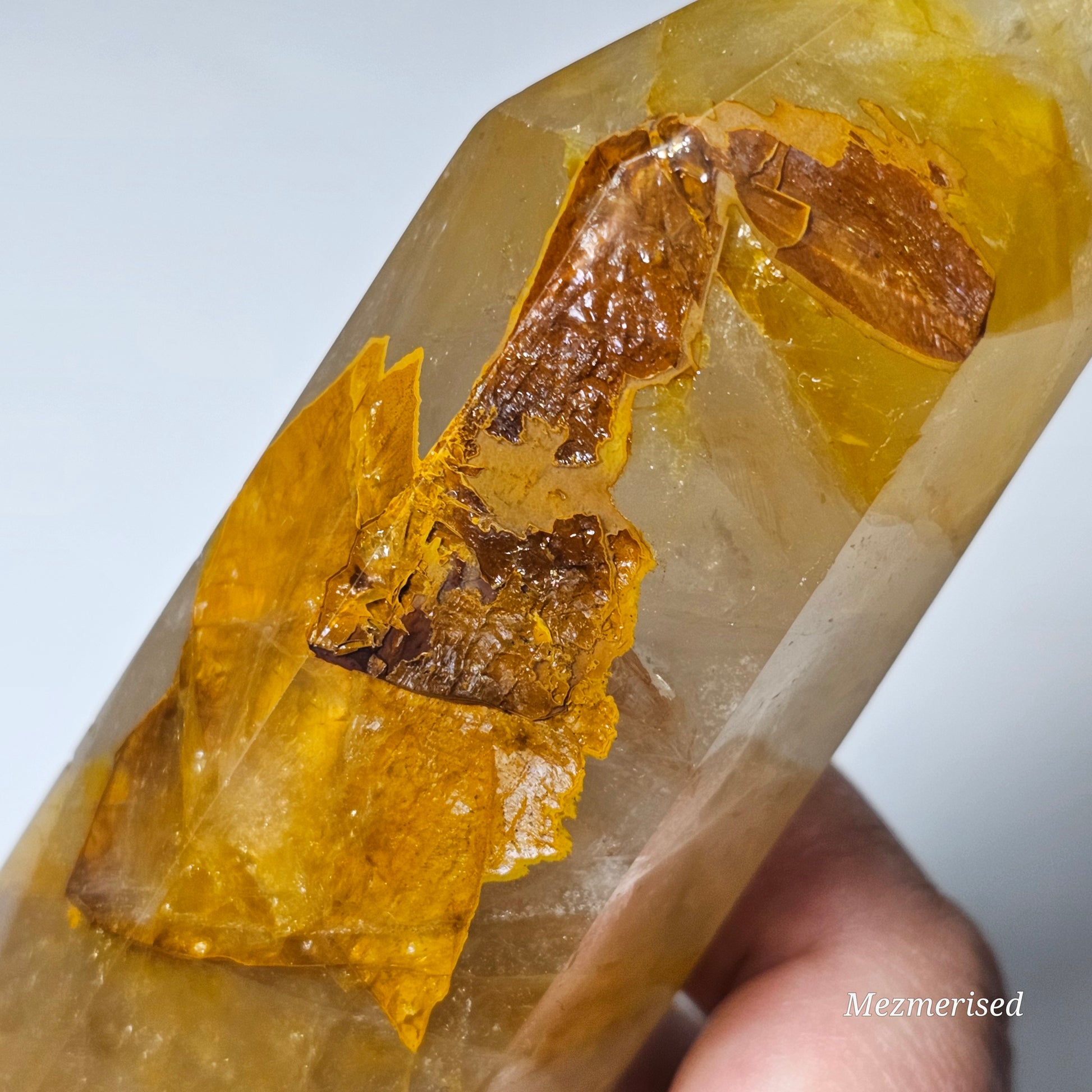 Close detail showing shimmer and internal structure.
