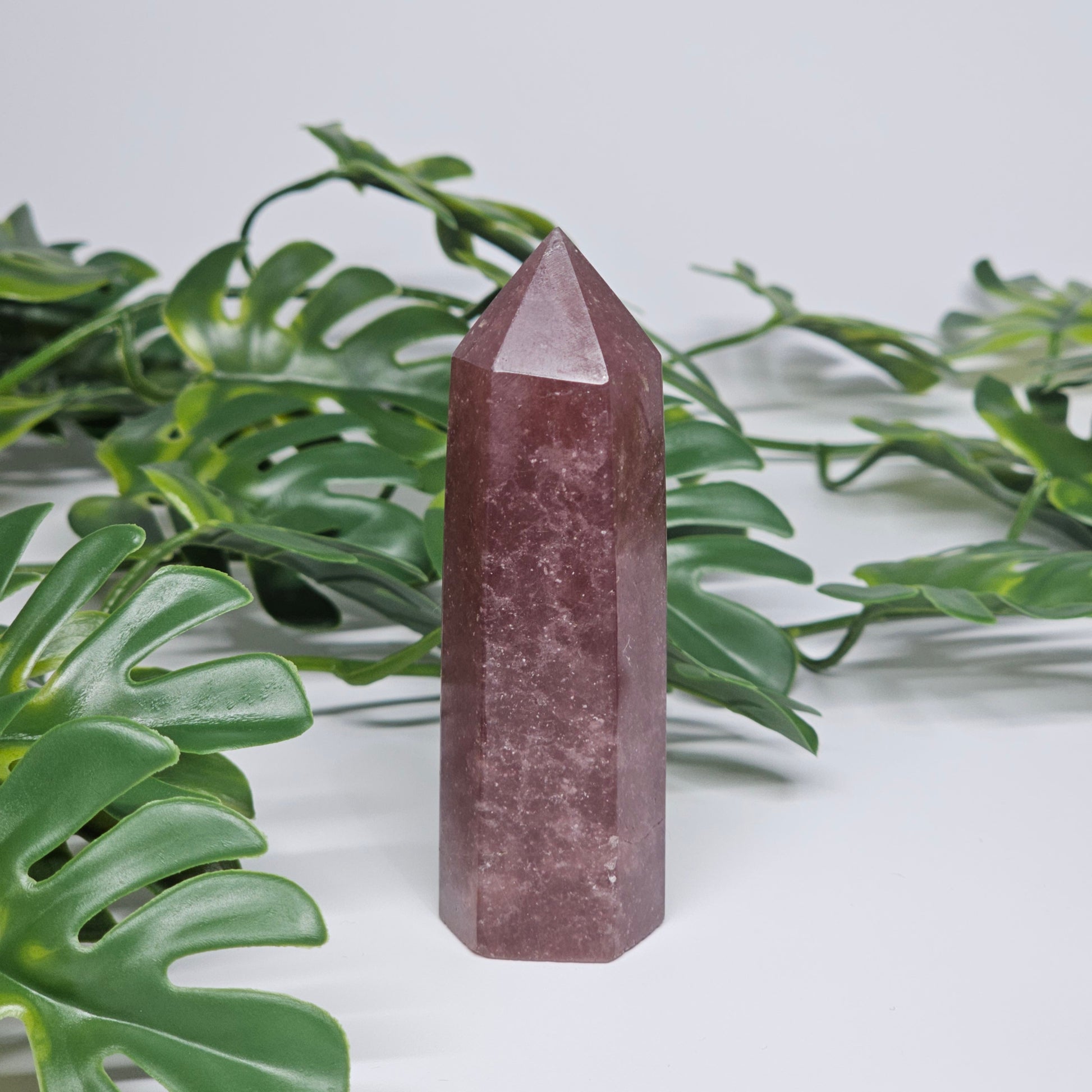 Red Aventurine healing crystal tower with deep red tones and smooth polished finish