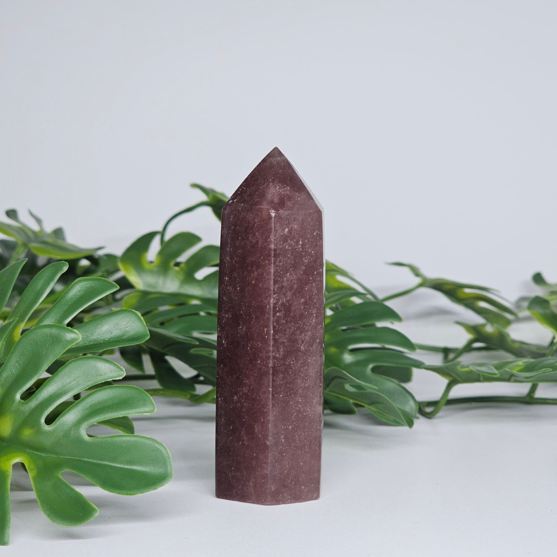 Red Aventurine healing crystal tower with deep red tones and smooth polished finish
