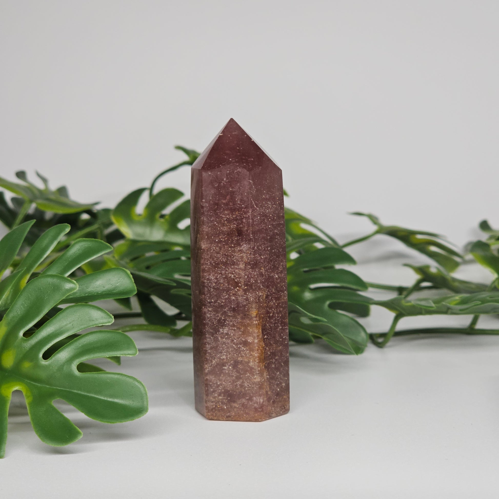 Red Aventurine healing crystal tower with deep red tones and smooth polished finish