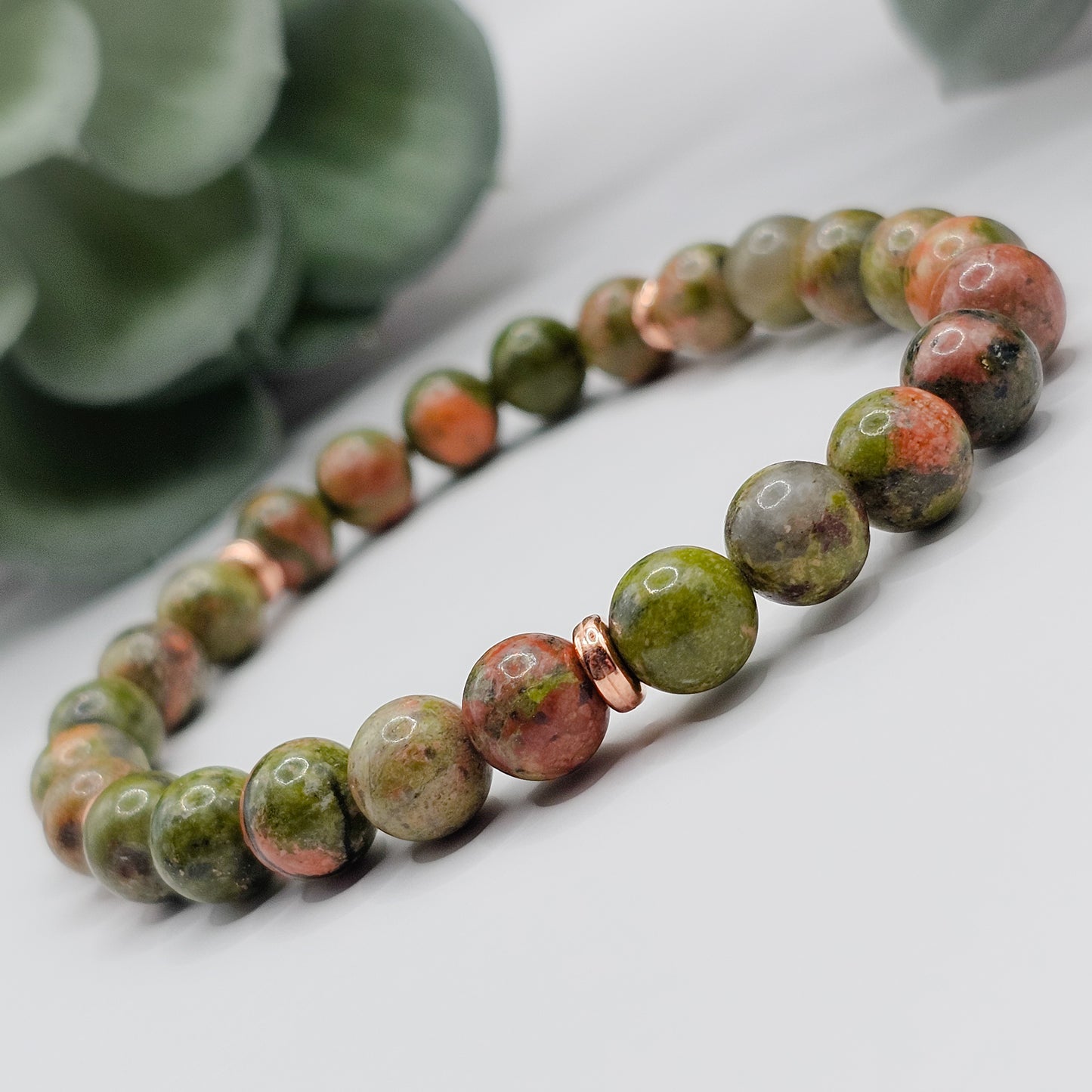 Unakite bead handmade bracelet | gemstone jewellery, crystal jewellery, mens bracelet, gift for men, bracelet gift australia melbourne