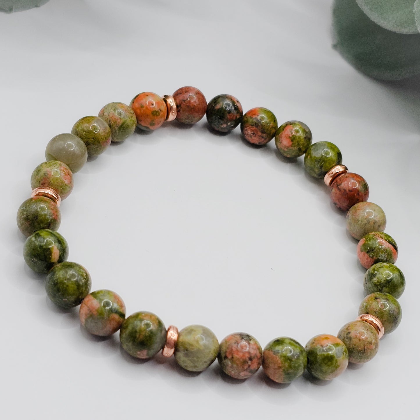 Unakite bead handmade bracelet | gemstone jewellery, crystal jewellery, mens bracelet, gift for men, bracelet gift australia melbourne