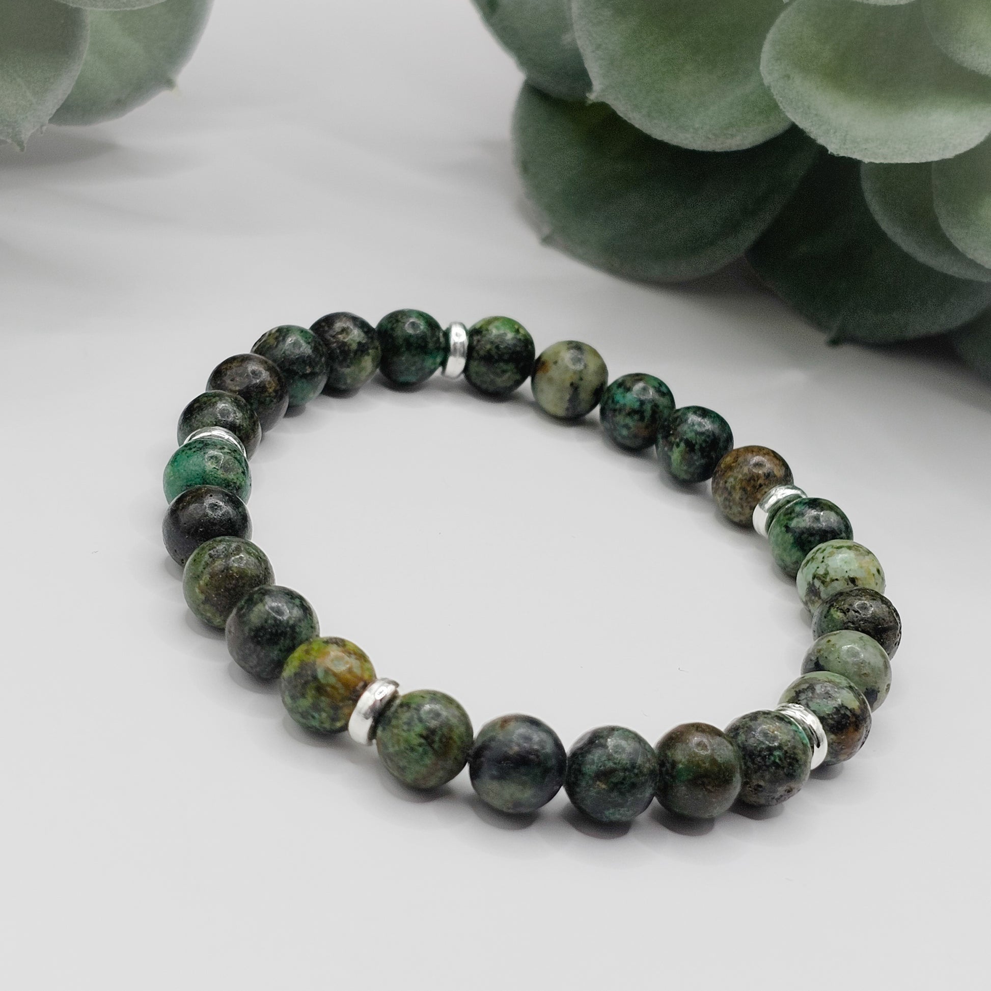 African Turquoise bead handmade bracelet | gemstone jewellery, crystal jewellery, mens bracelet, gift for men, bracelet gift australia melbourne