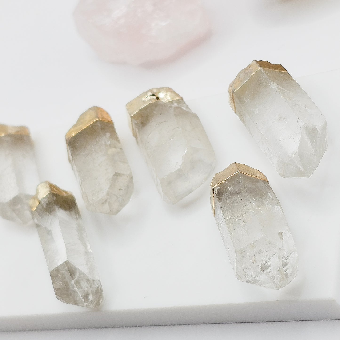 18k gold plated high quality Clear Quartz Point pendant | gemstone jewellery, xmas gift, christmas gift, gift for women, crystal gift, birthday gift, gemstone jewellery Australia, crystals Australia