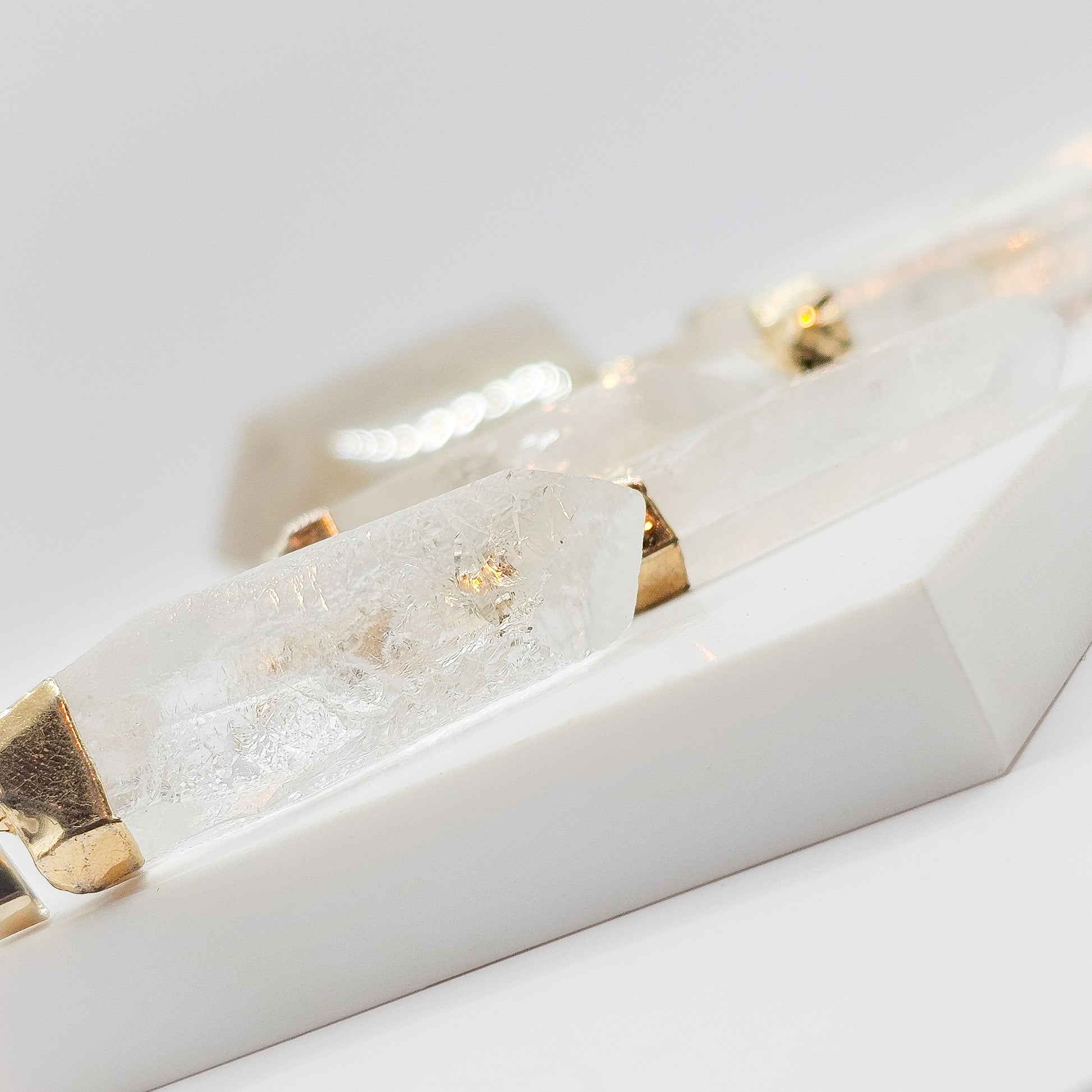 18k gold plated high quality Clear Quartz Point pendant | gemstone jewellery, xmas gift, christmas gift, gift for women, crystal gift, birthday gift, gemstone jewellery Australia, crystals Australia