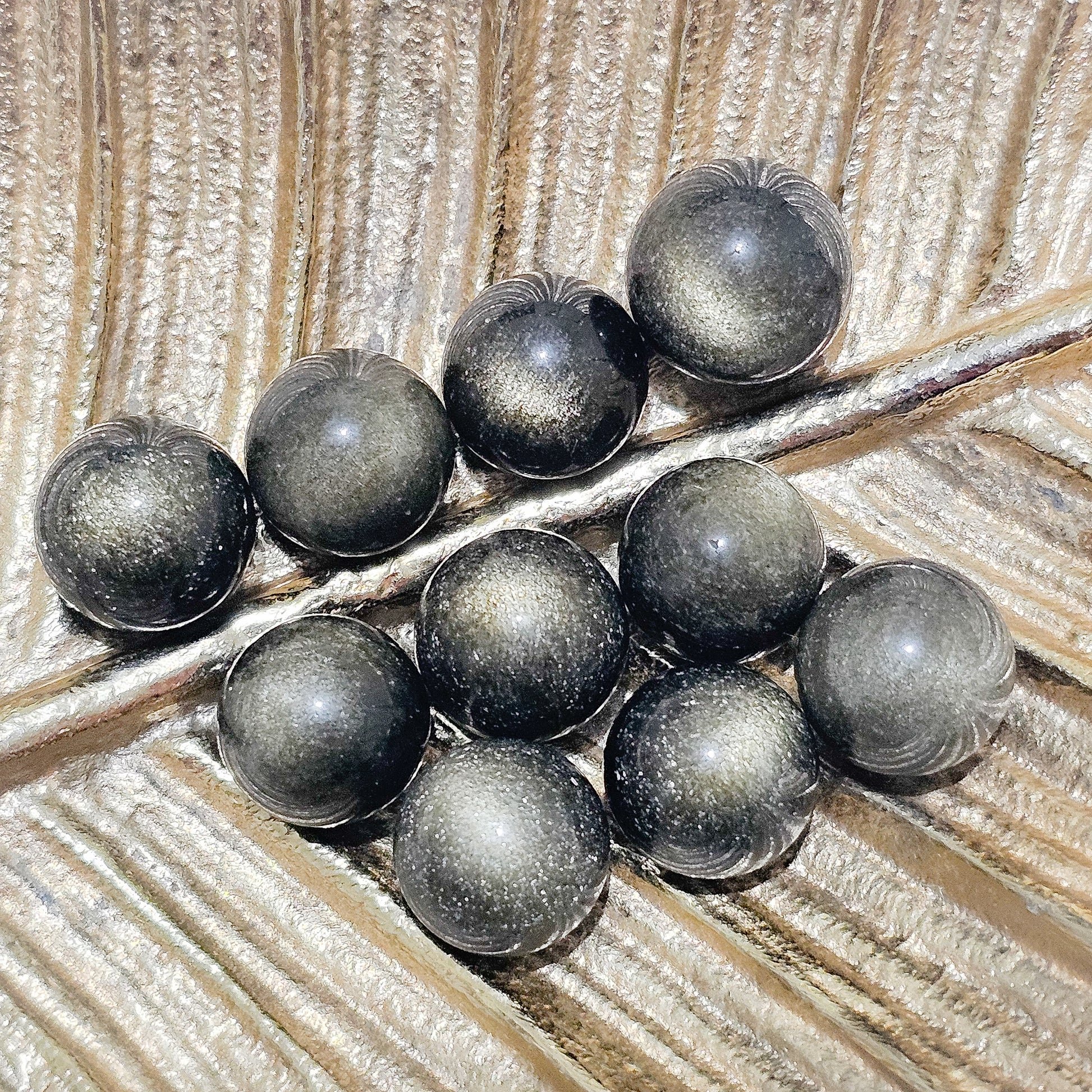 Gold Sheen Obsidian Spheres