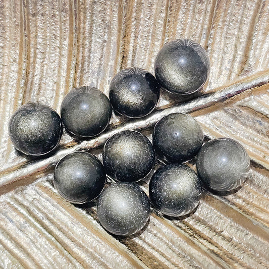 Gold Sheen Obsidian Spheres