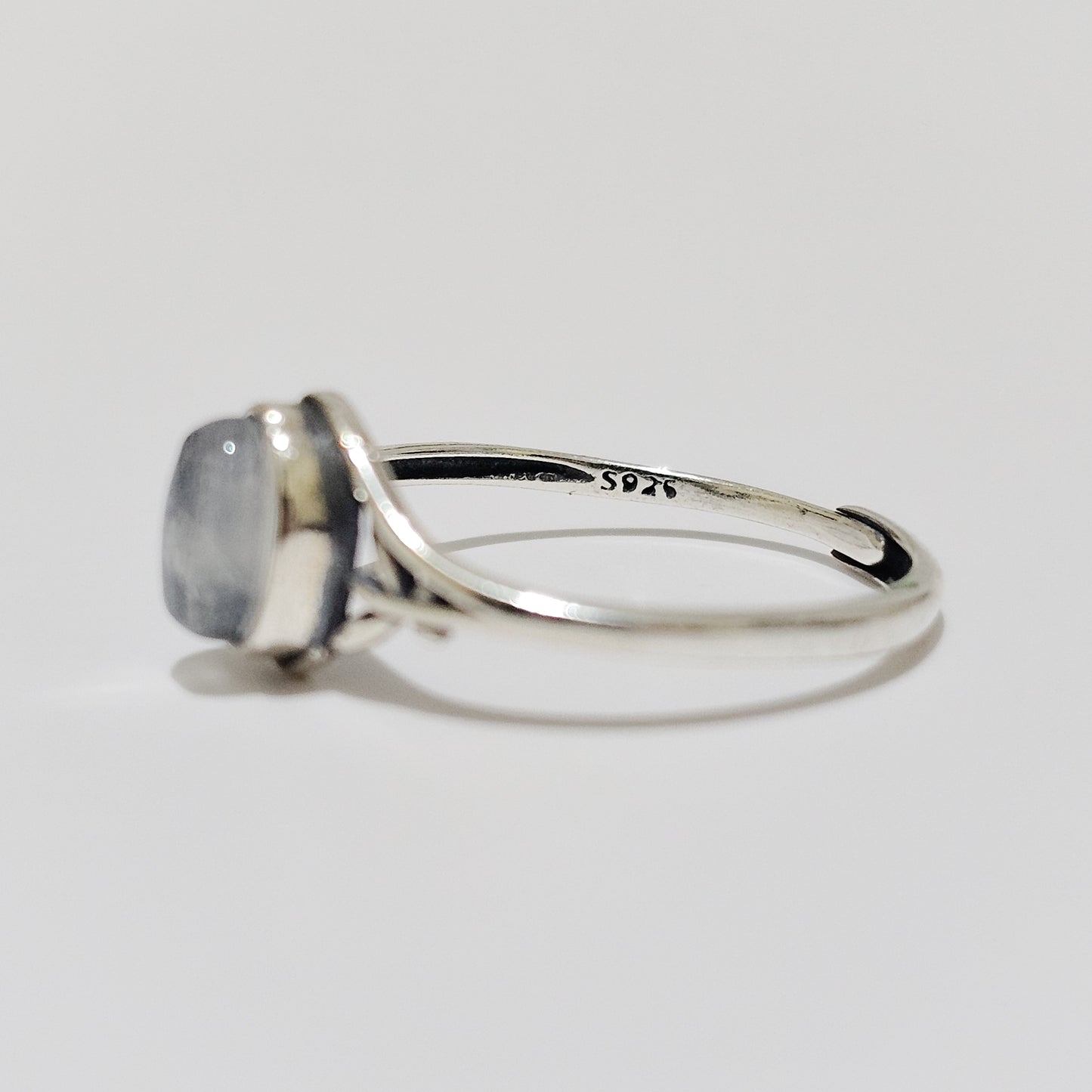 Rainbow Moonstone Boho 925 Silver Adjustable Ring