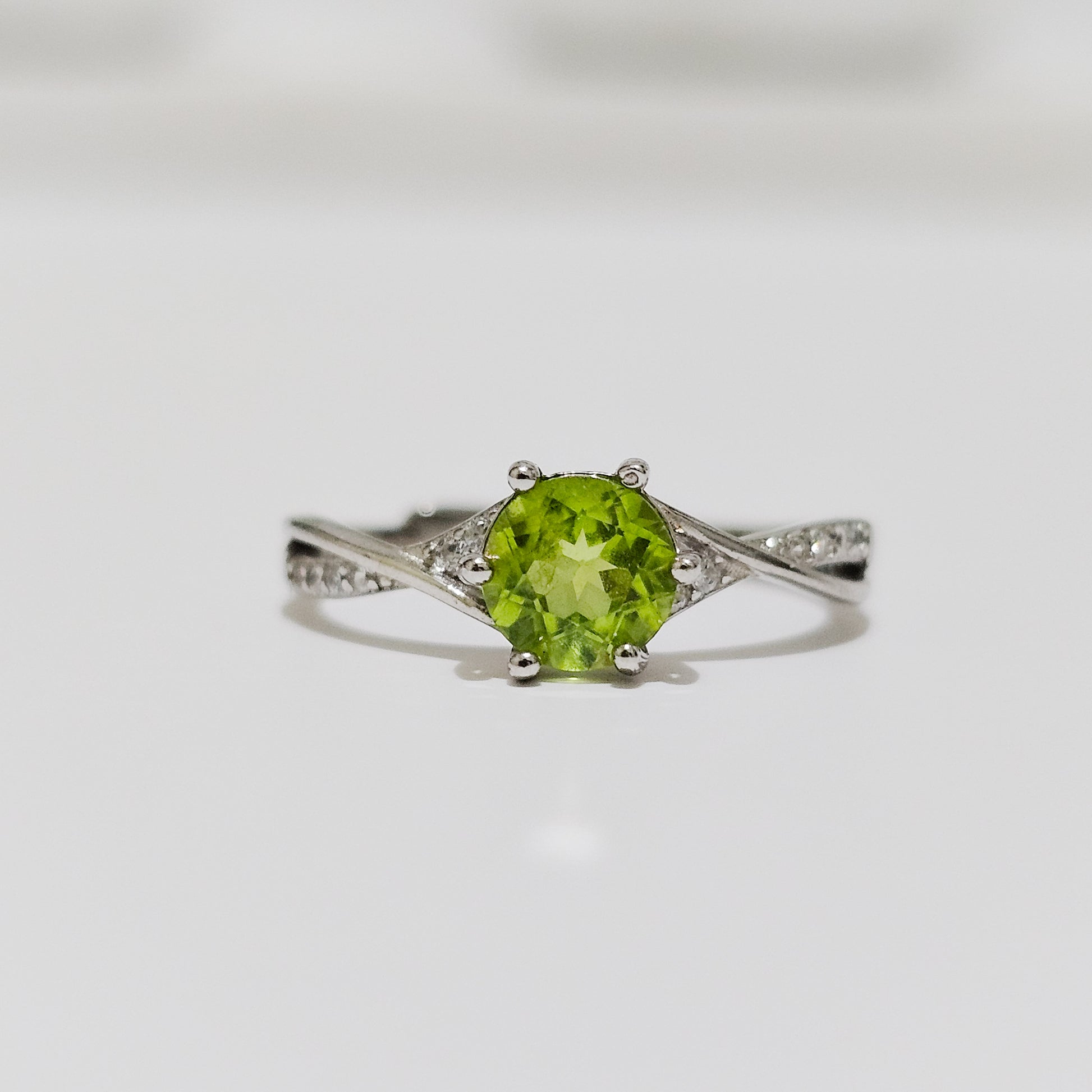 Peridot 925 Silver Adjustable Ring