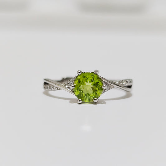 Peridot 925 Silver Adjustable Ring