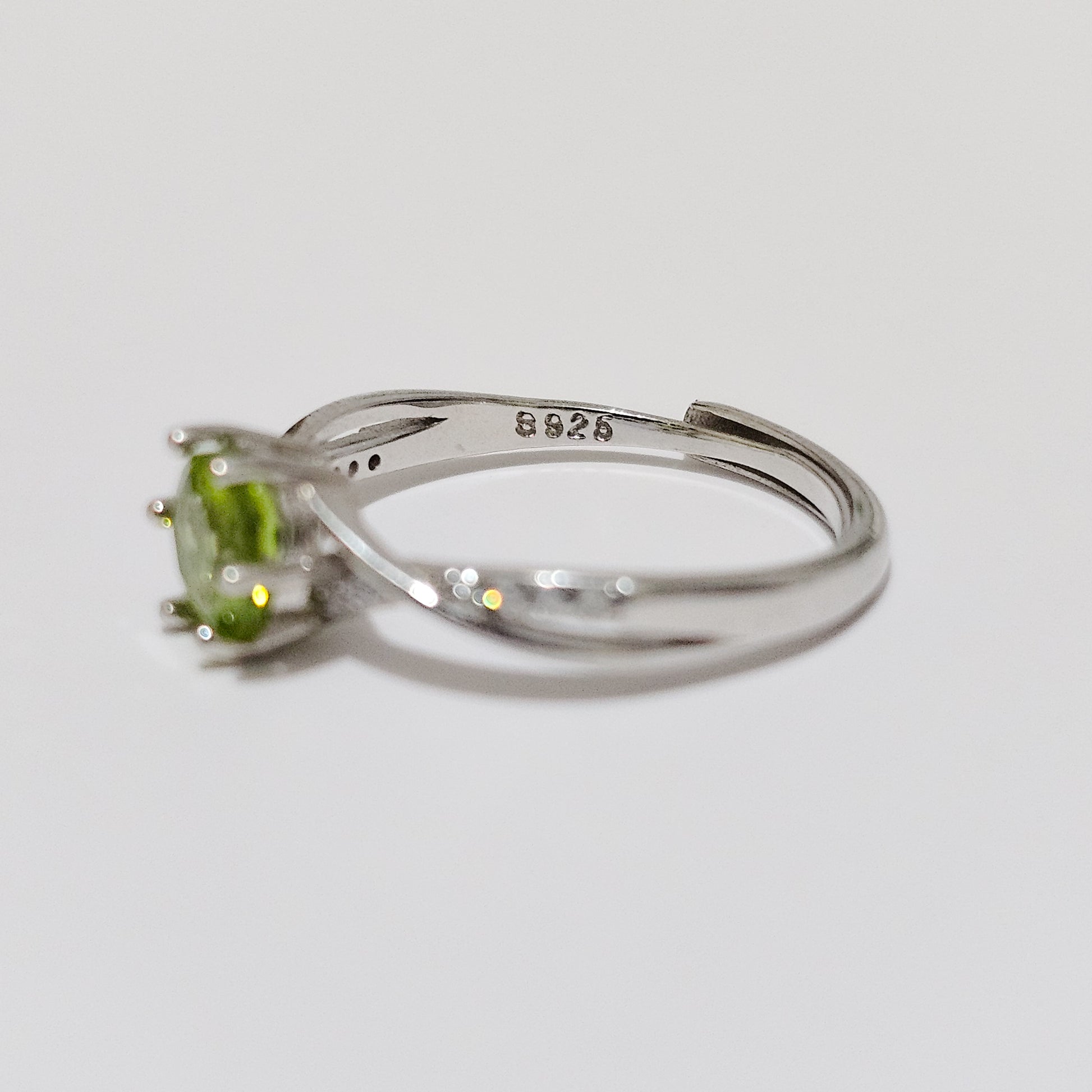 Peridot 925 Silver Adjustable Ring