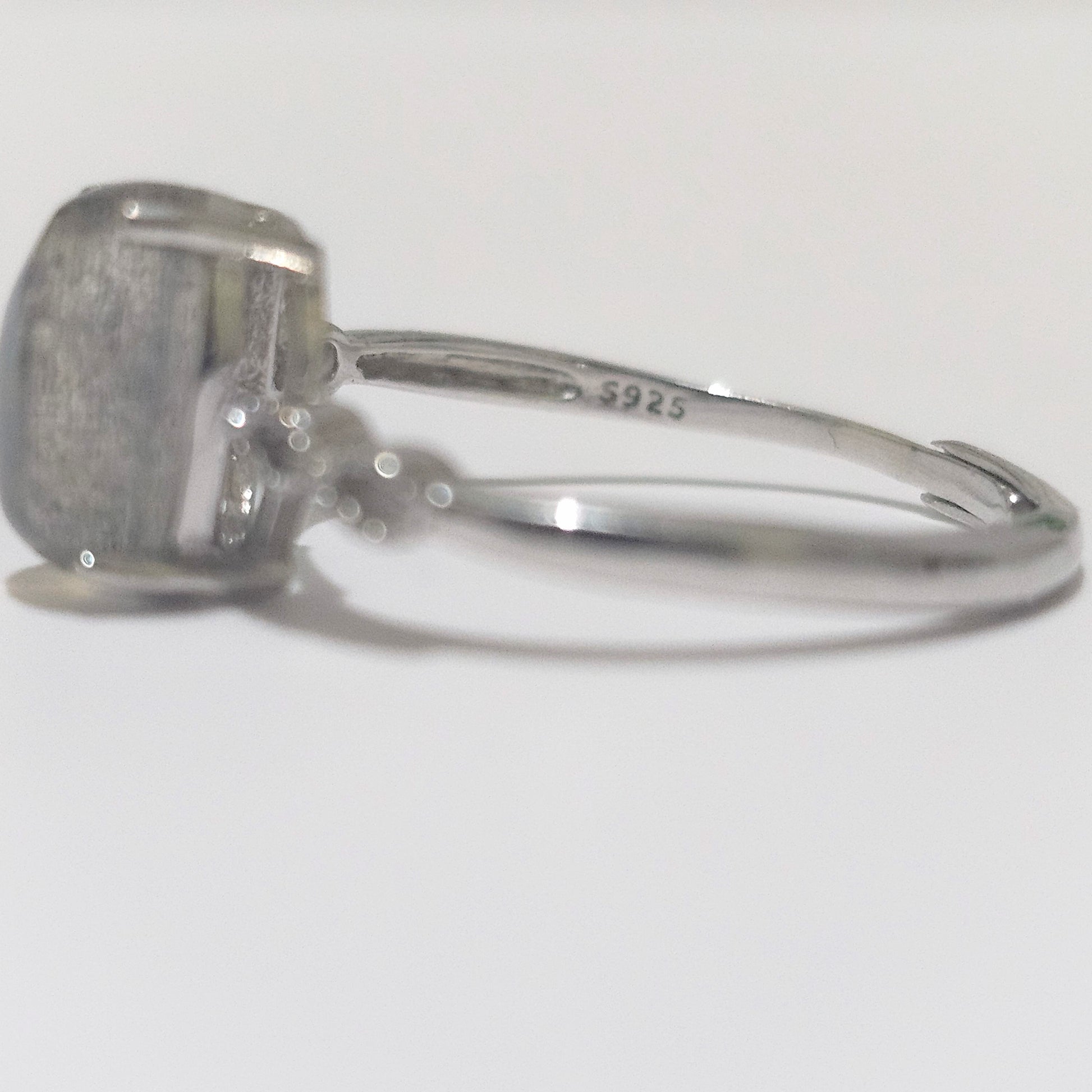 Labradorite Infinity 925 Silver Adjustable Ring