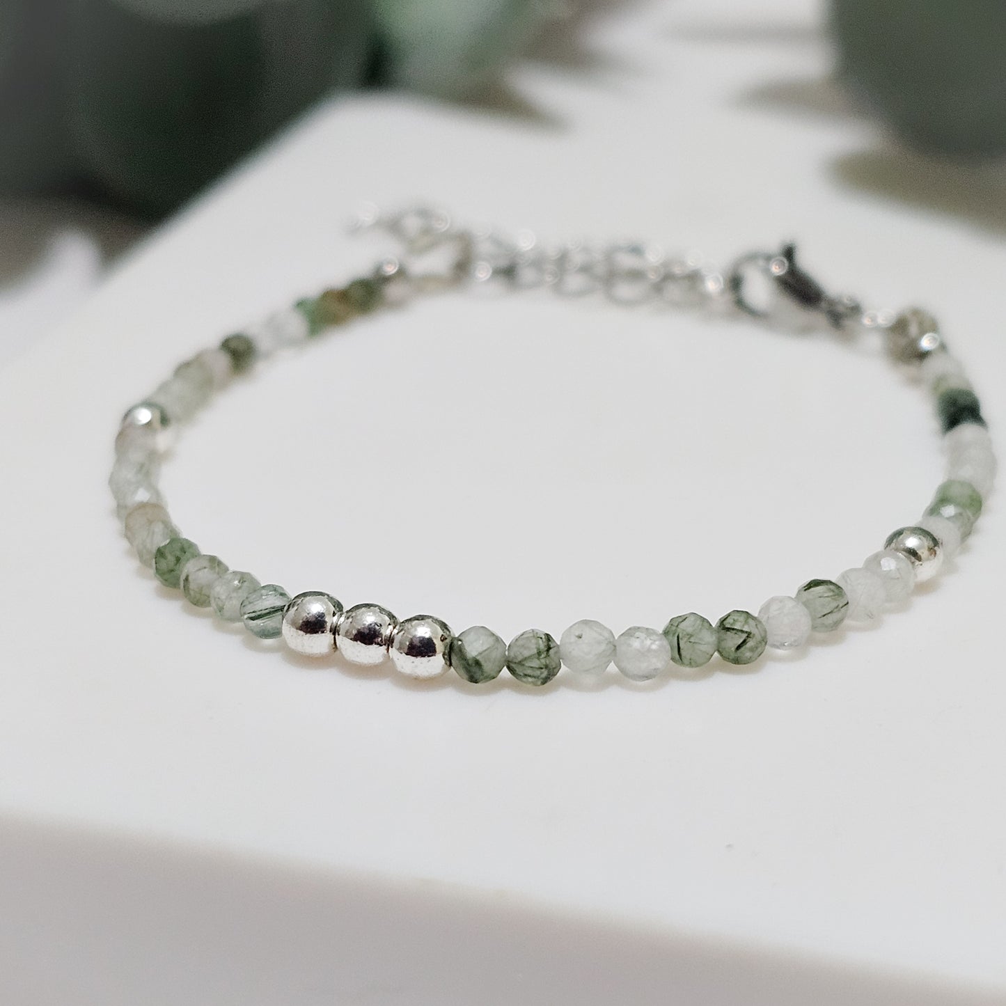 Magnetism Clasp Bracelet | Green Rutile Quartz