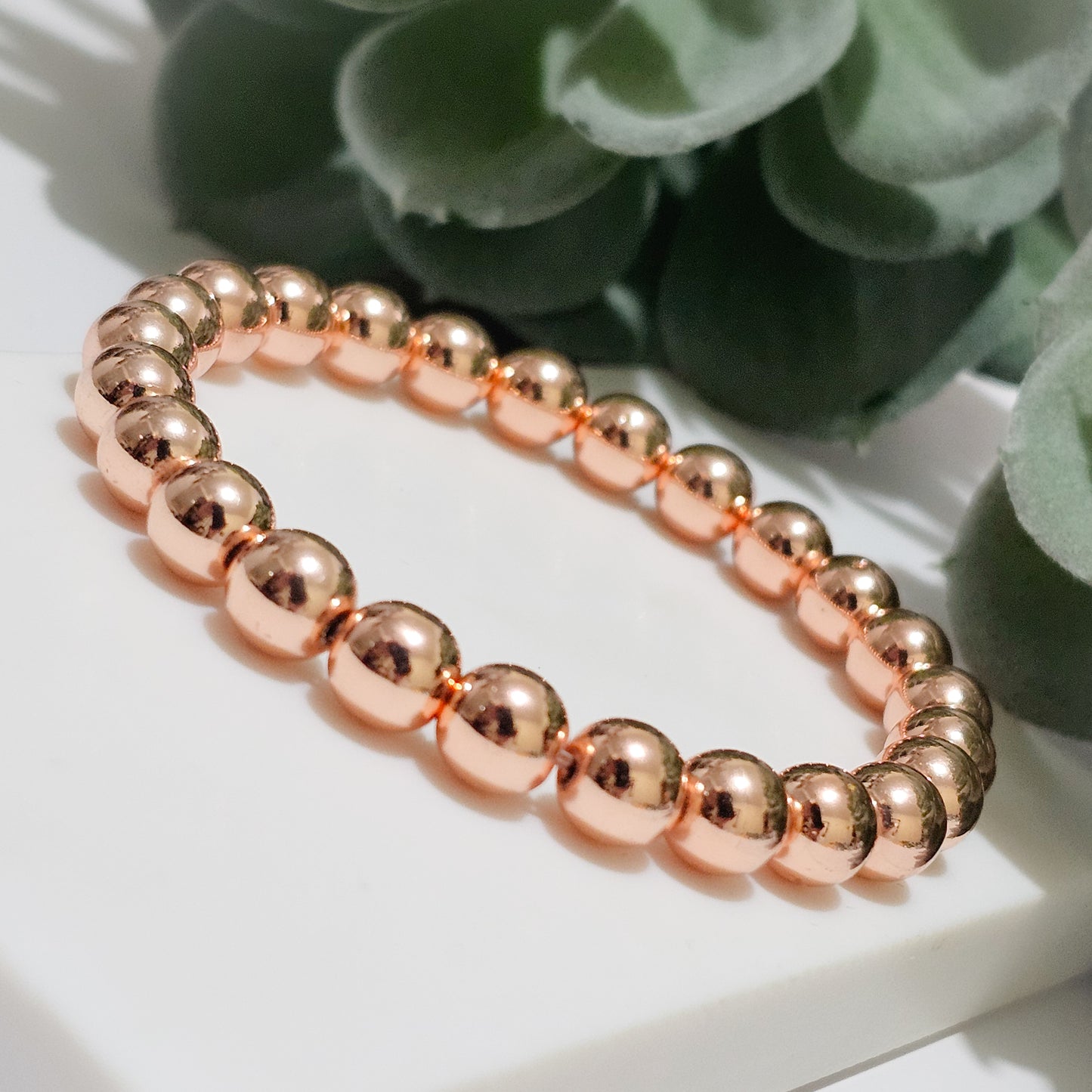 Rose Gold Plated Hematite Bracelet