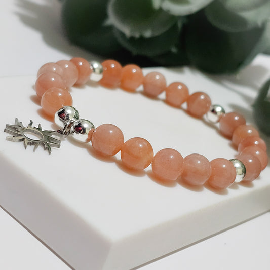 Sunstone Silver Sun Bracelet