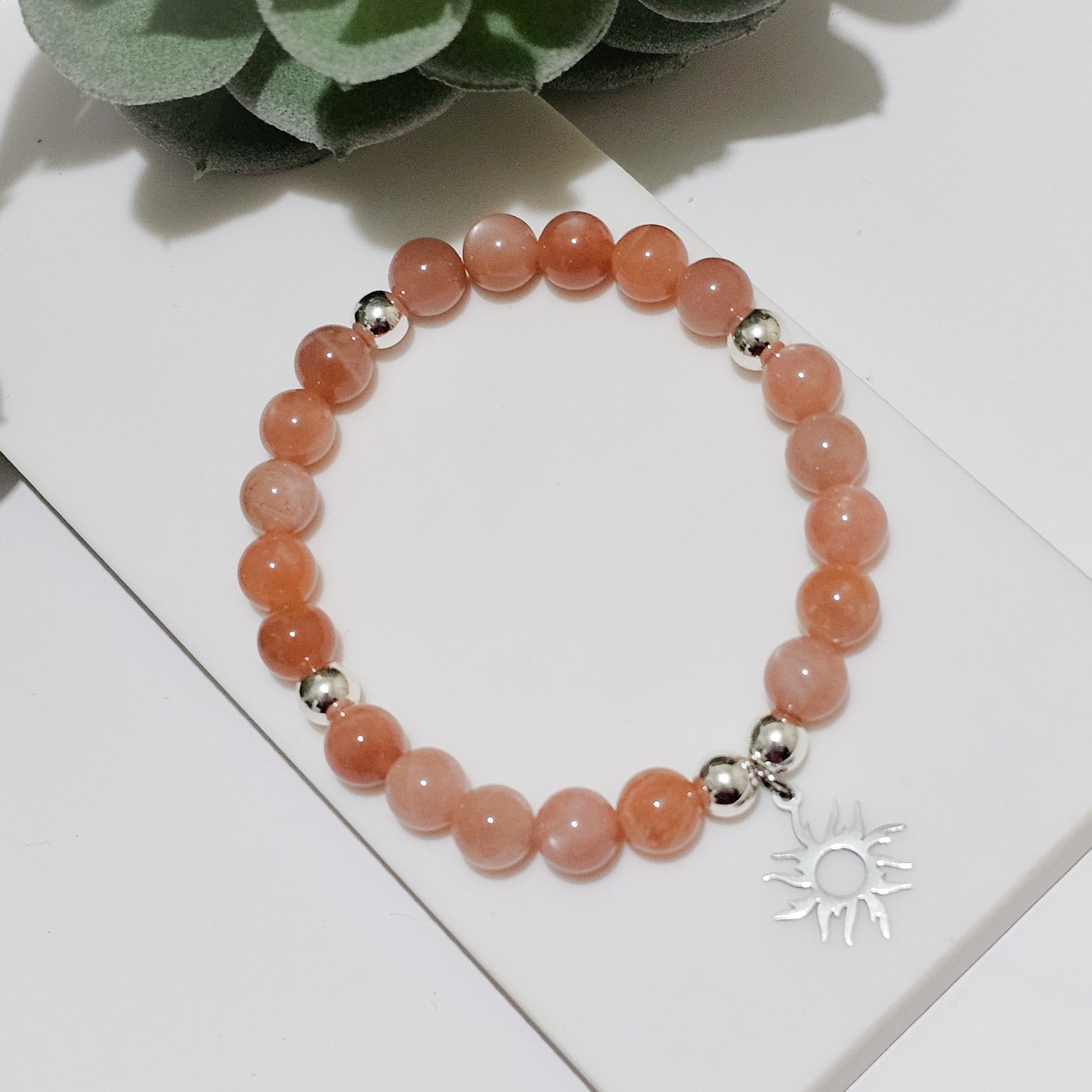 Sunstone Silver Sun Bracelet