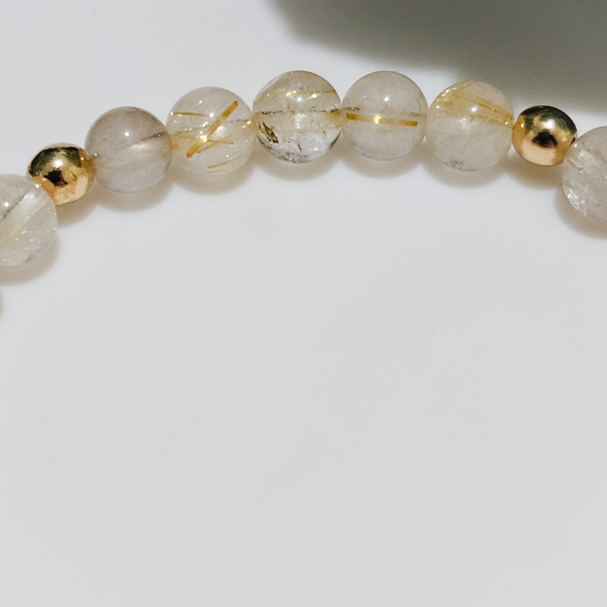 Gold Rutile Seed of Life Bracelet