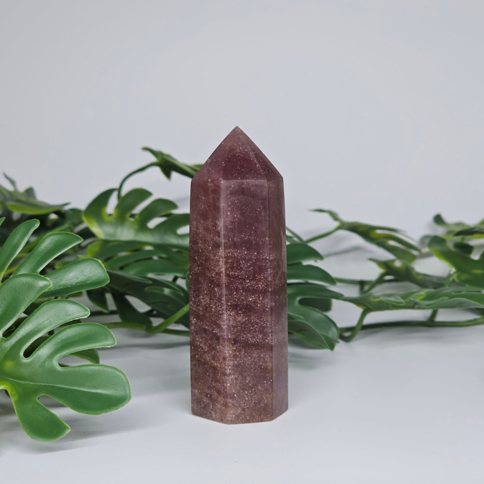 Red Aventurine crystal tower with deep red tones and natural shimmering inclusions