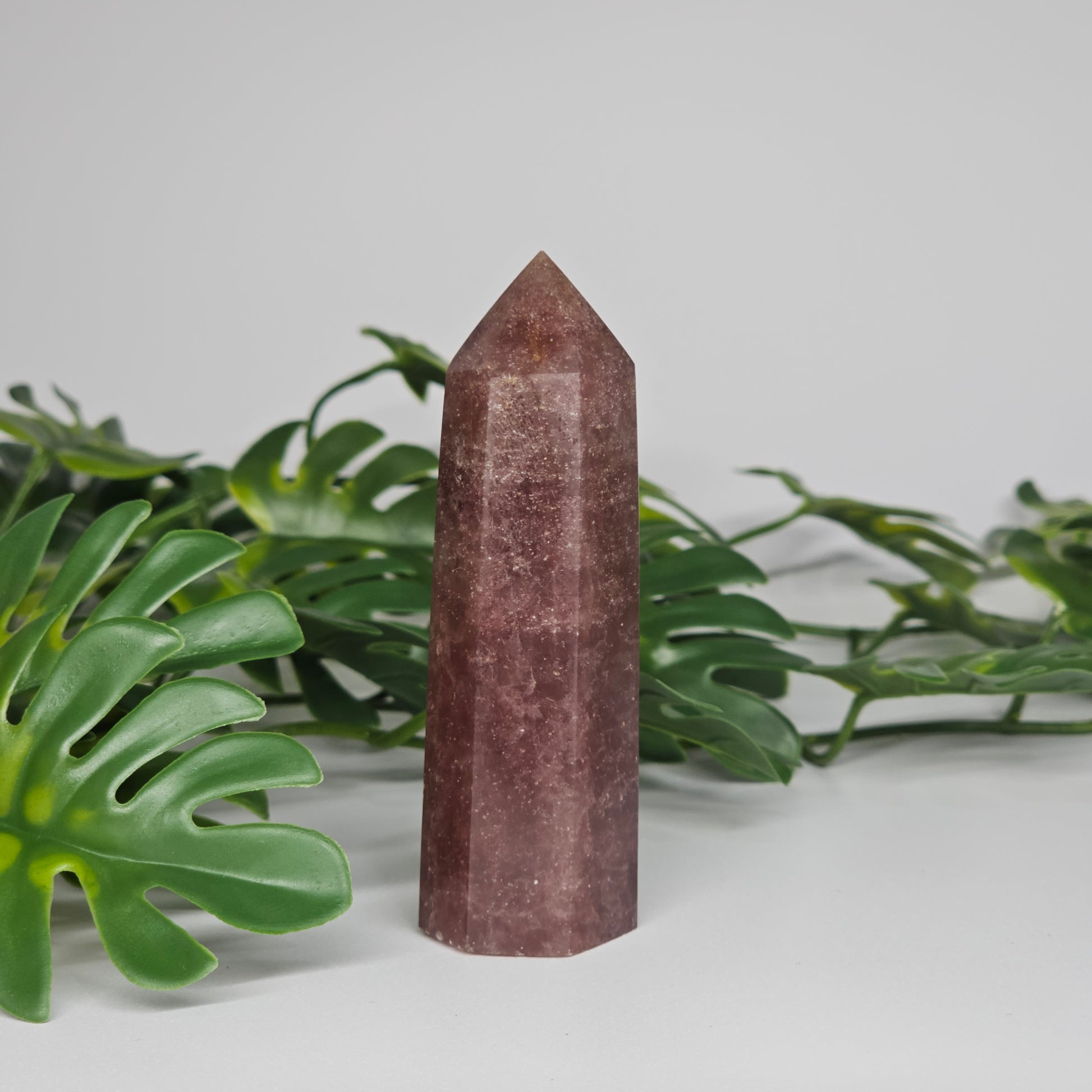 Red Aventurine crystal tower with deep red tones and natural shimmering inclusions