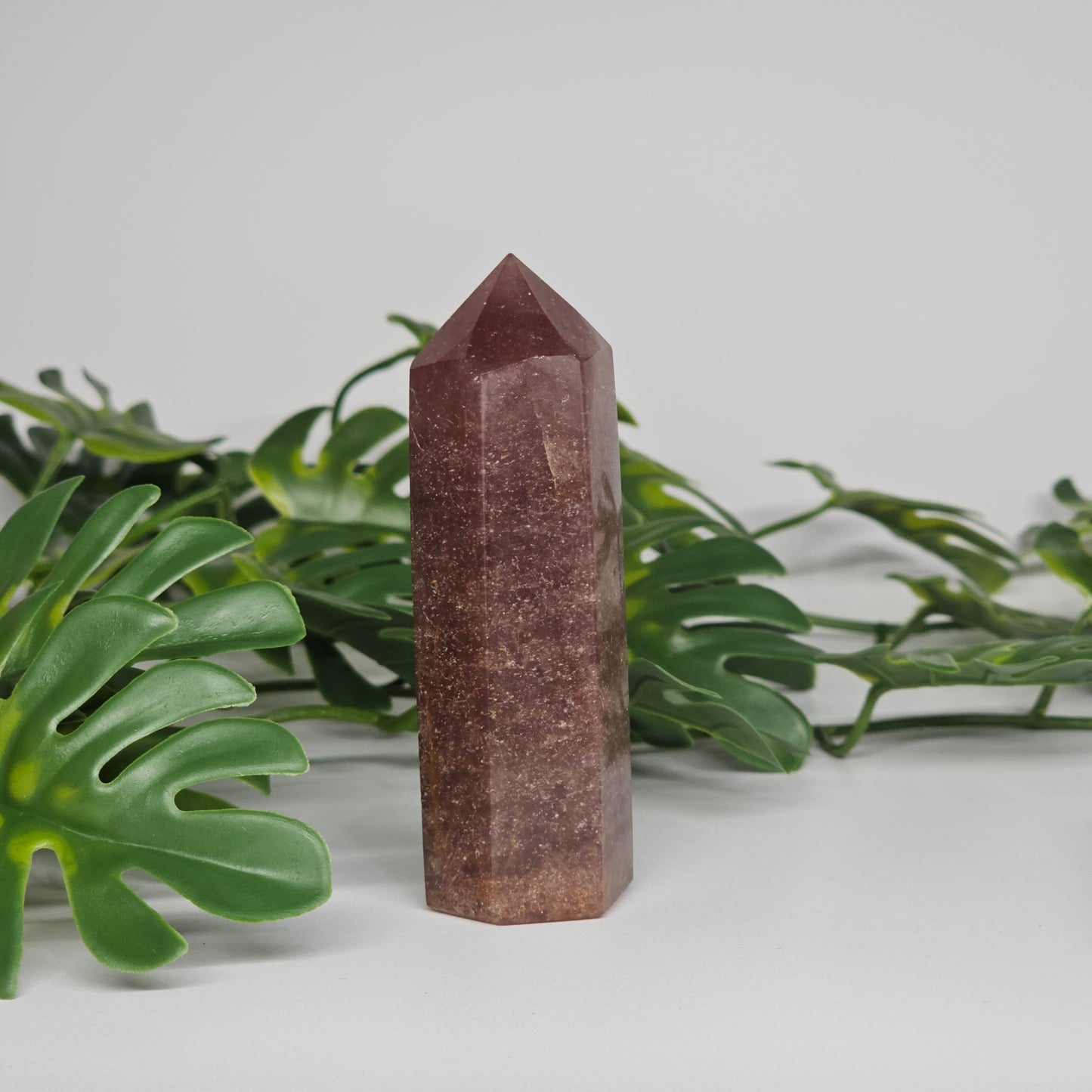 Red Aventurine crystal tower with deep red tones and natural shimmering inclusions