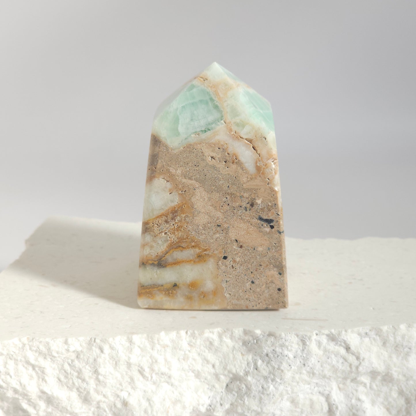 Caribbean Calcite Crystal Tower Natural Coastal Pattern Detail