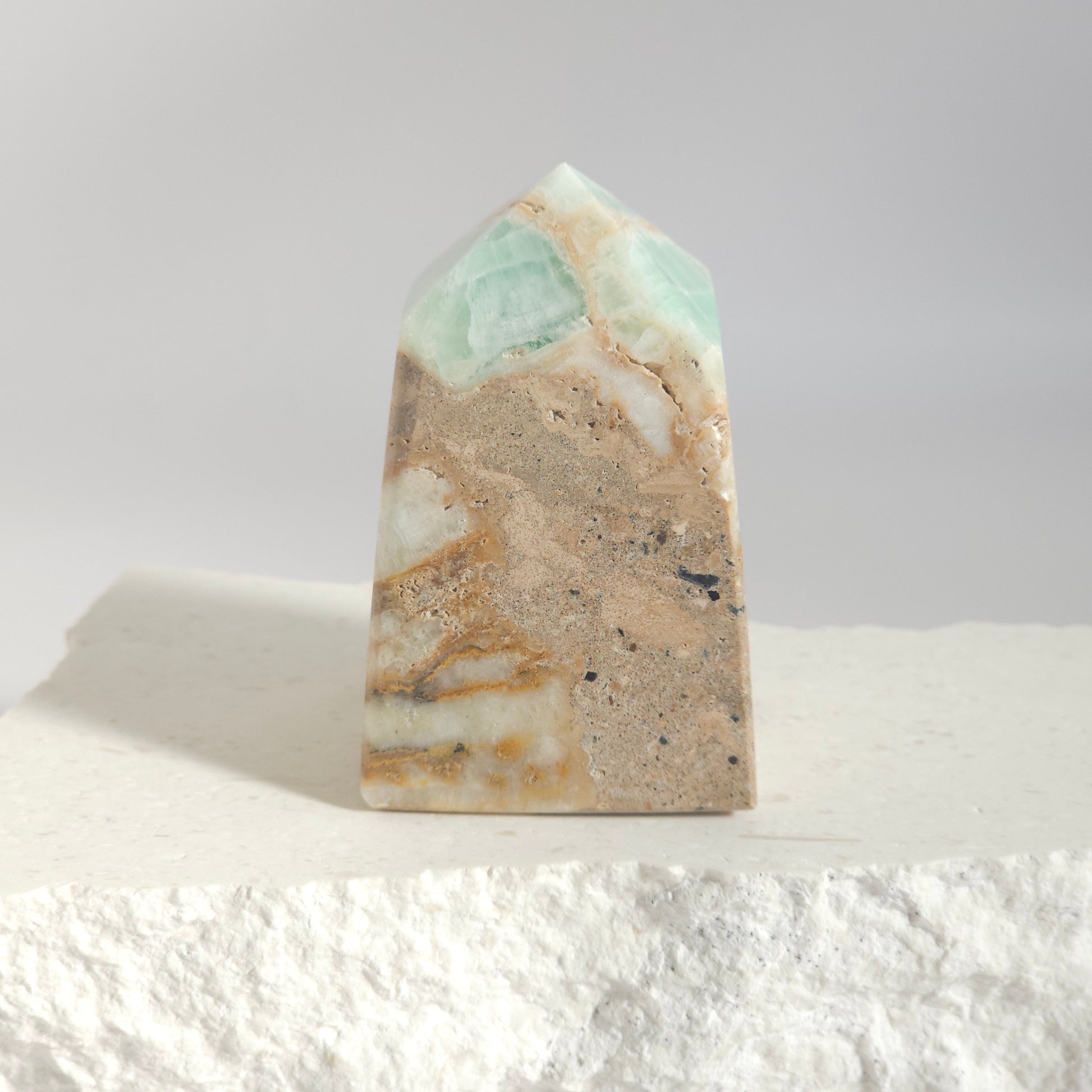 Caribbean Calcite Crystal Tower Natural Coastal Pattern Detail