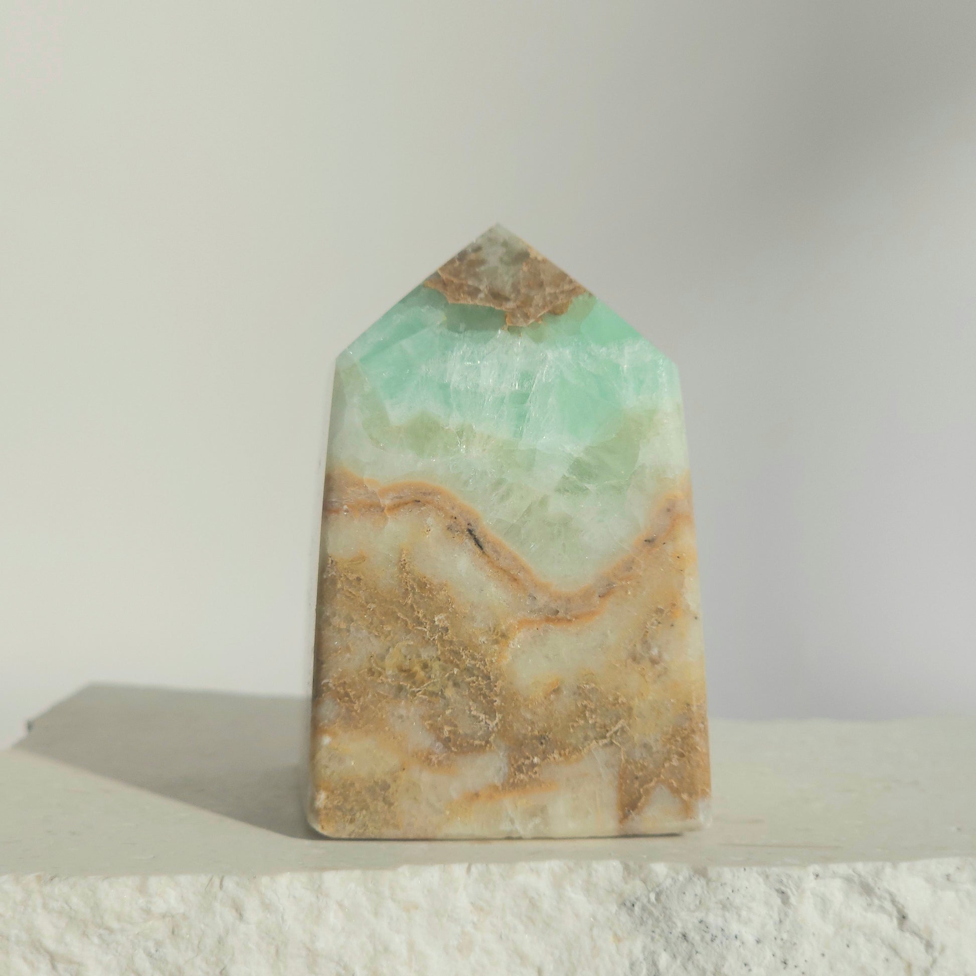 Caribbean Calcite Crystal Tower Natural Coastal Pattern Detail