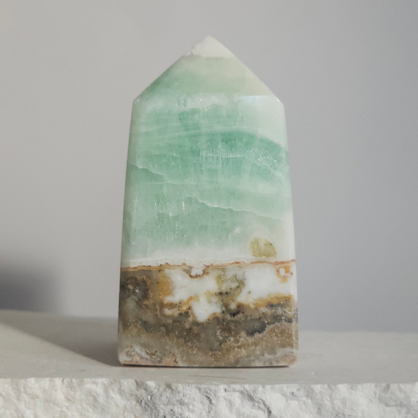 Caribbean Calcite Crystal Tower Natural Coastal Pattern Detail