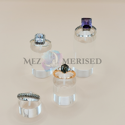 Acrylic Solid Round Ring Display Stand | Clear Jewellery Holder