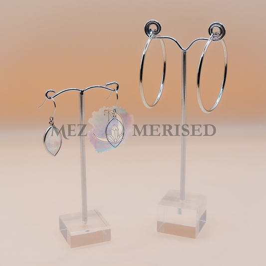 Acrylic Metal T-Bar Earring Display Stand | Jewellery Organiser