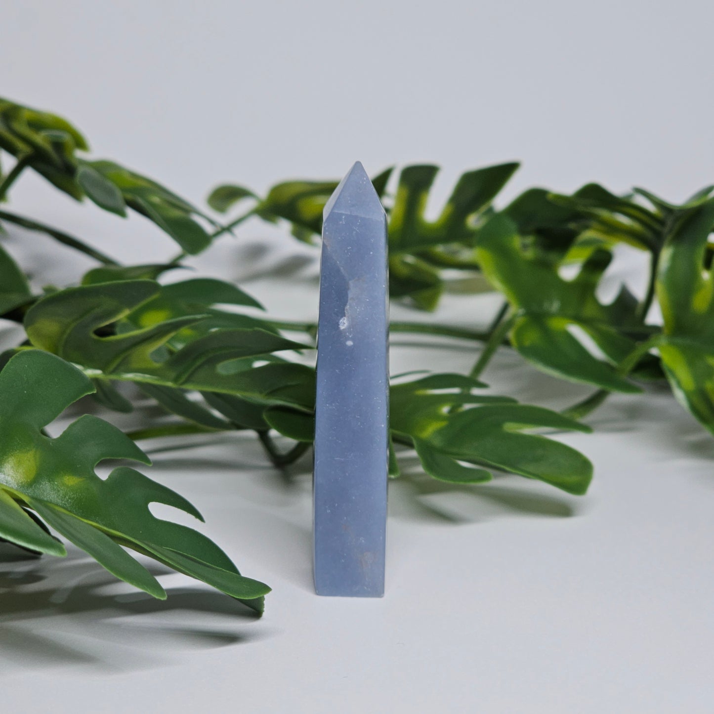 small Angelite tower natural blue crystal