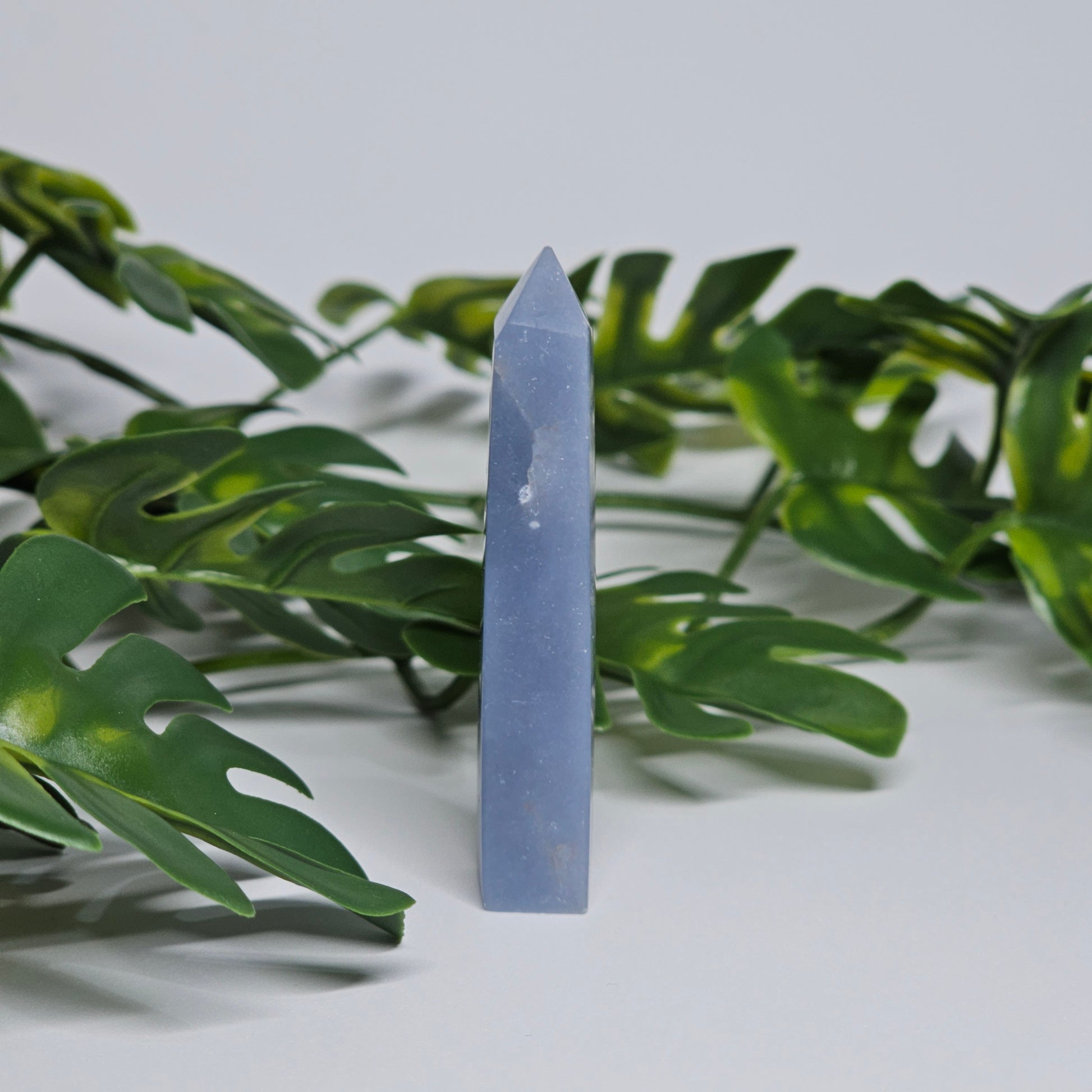 small Angelite tower natural blue crystal