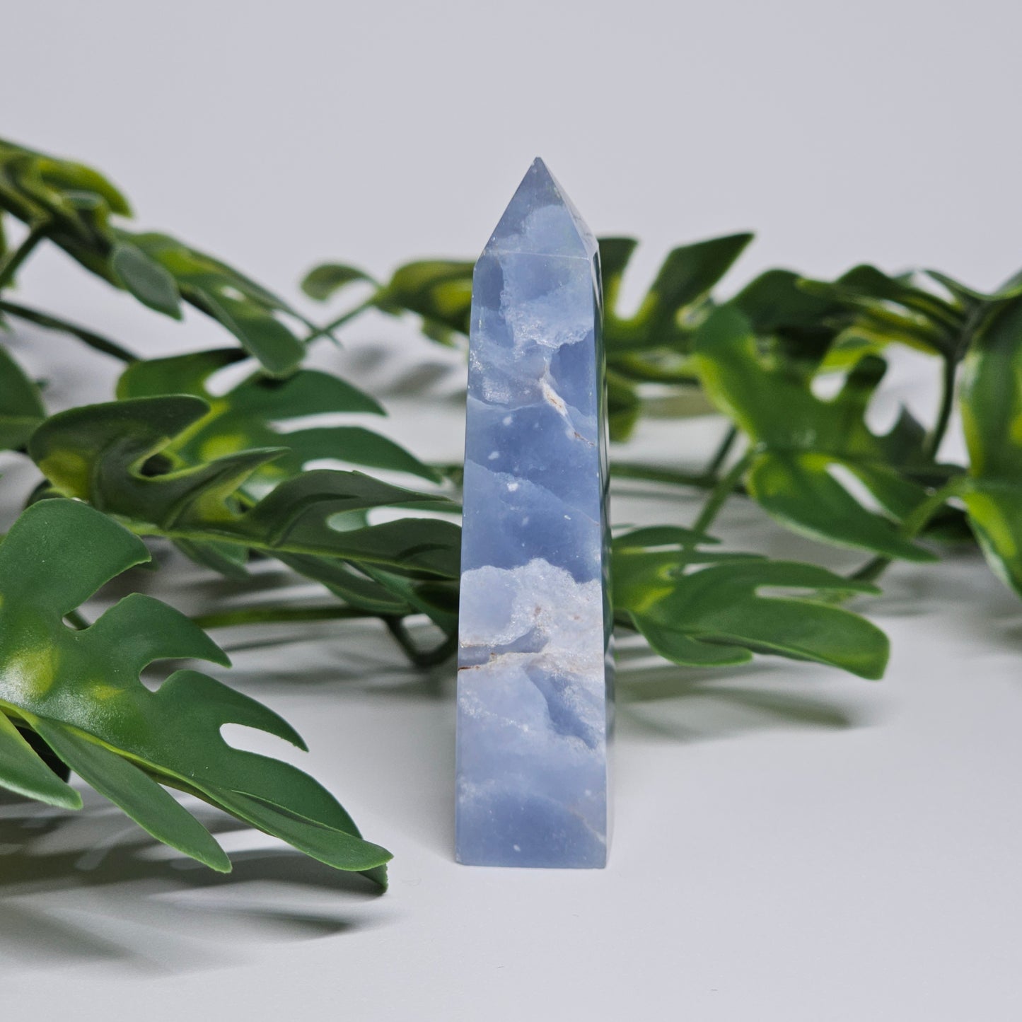 small Angelite tower natural blue crystal