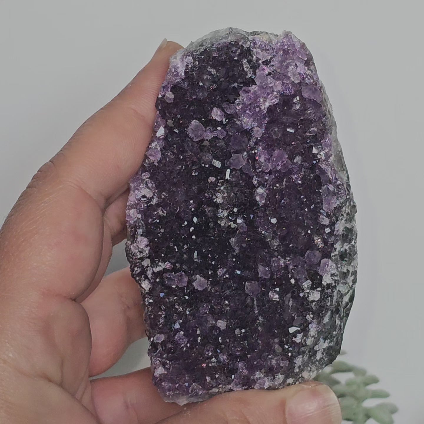 Amethyst A Grade Cut Base From Uruguay (E)