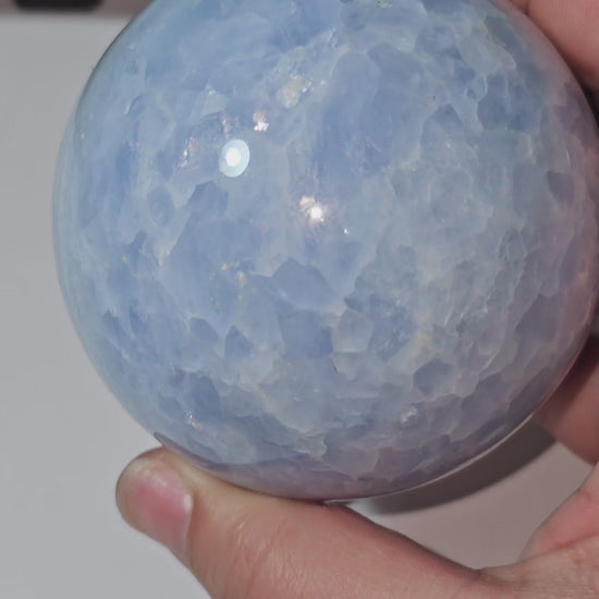 Beautiful Calcite sphere. Approx. 7.4cm diameter.