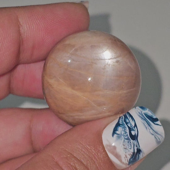 High quality majestic Peach Moonstone + Sunstone with exquisite flash.