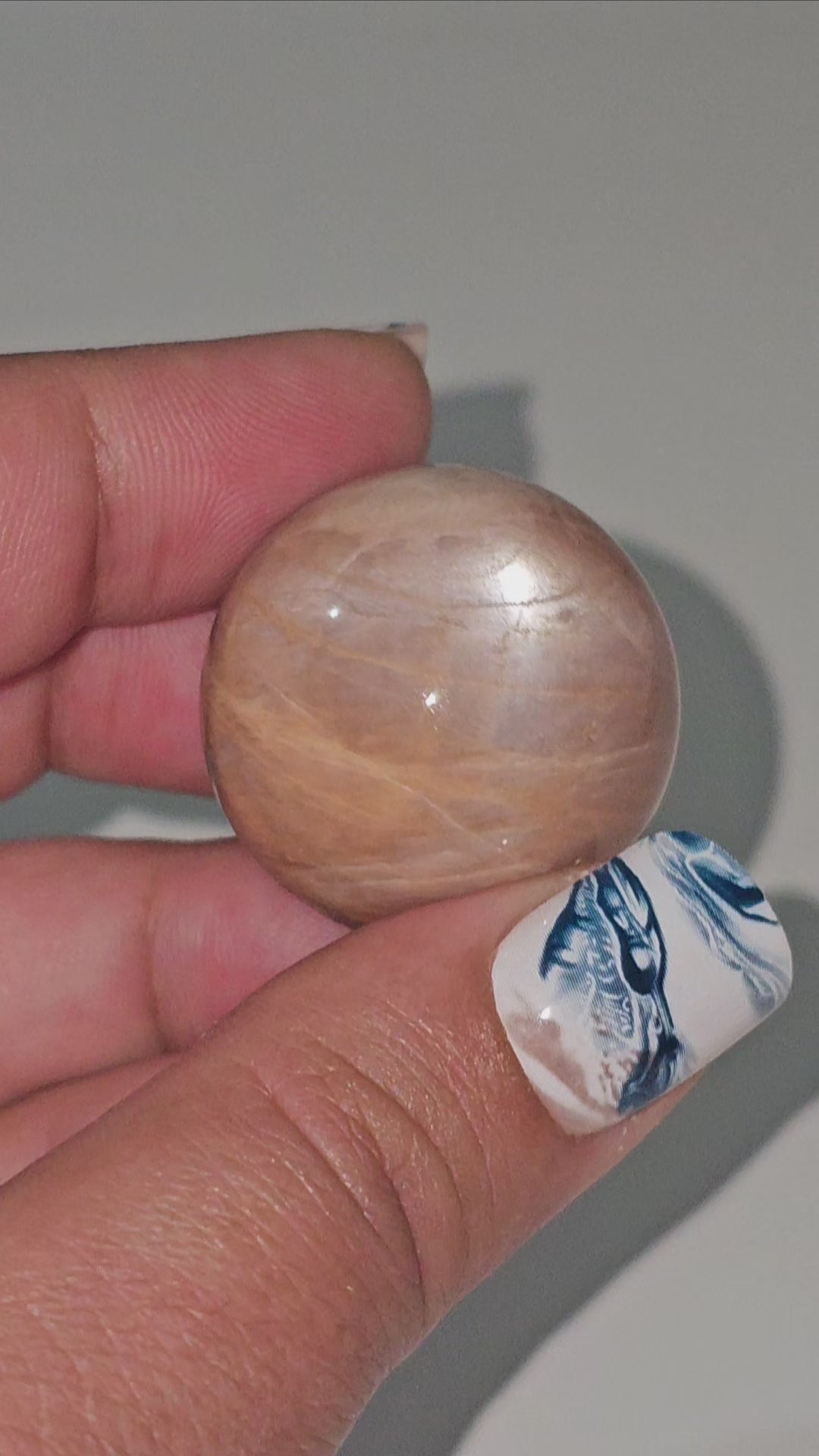 High quality majestic Peach Moonstone + Sunstone with exquisite flash.