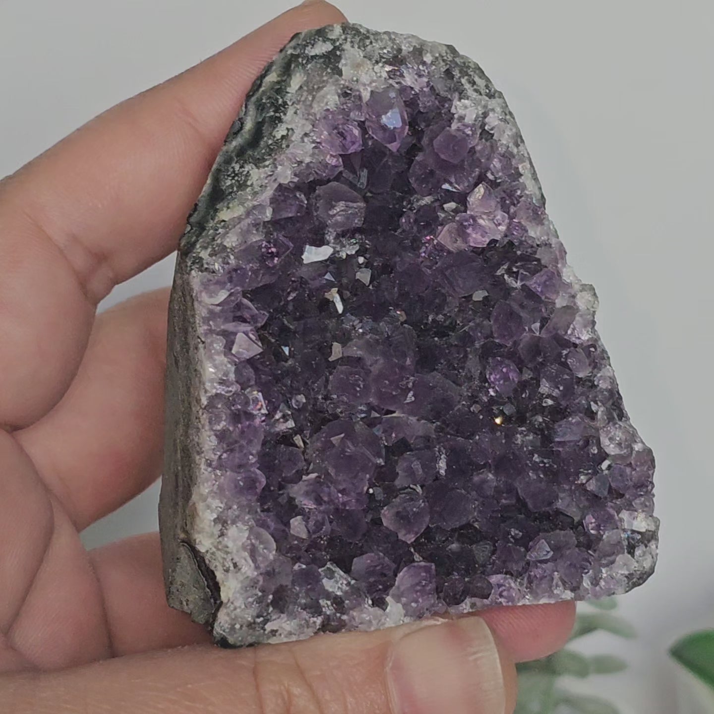 Amethyst A Grade Cut Base From Uruguay (D)