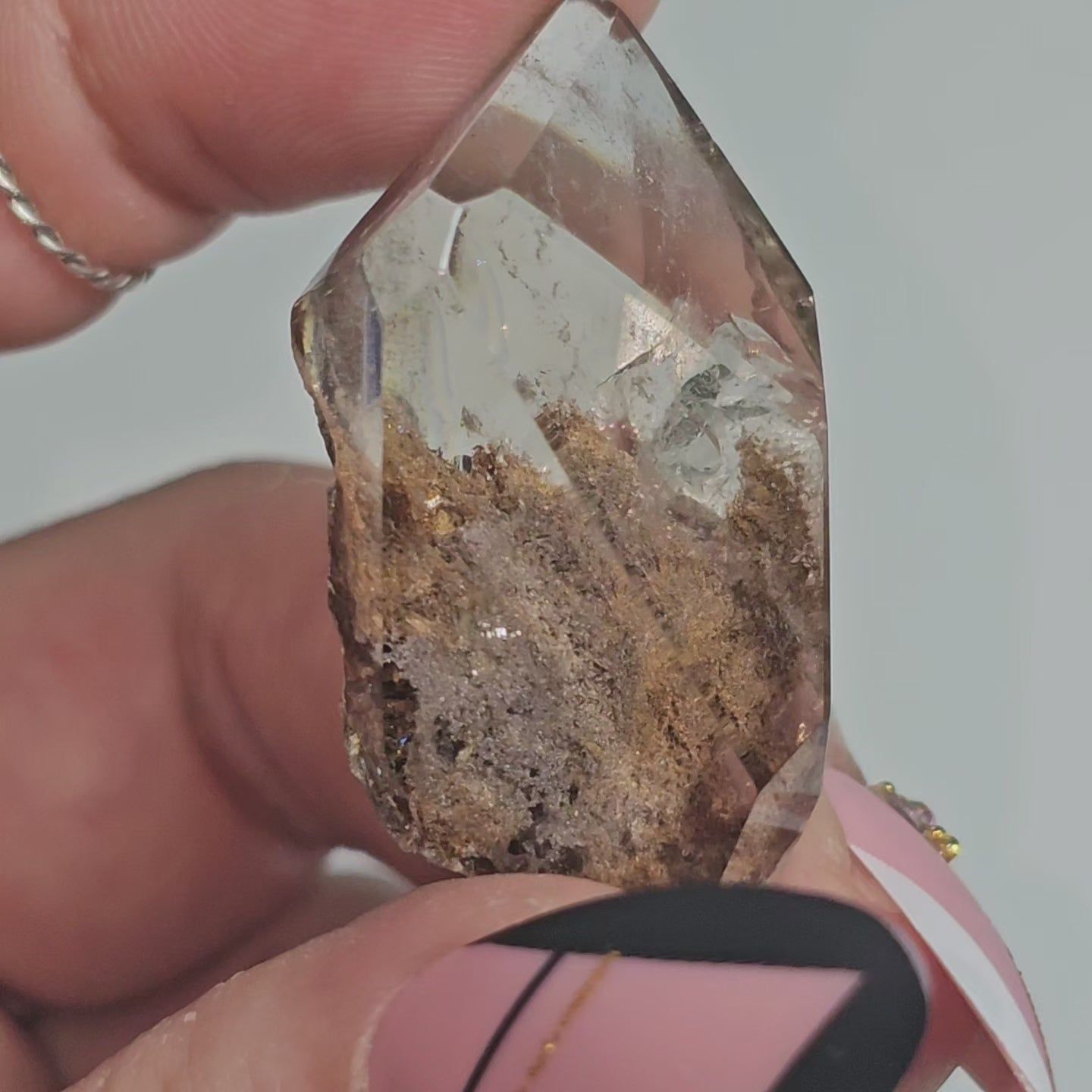 High Quality Smoky Garden Quartz Freeform With Imprint (GD)