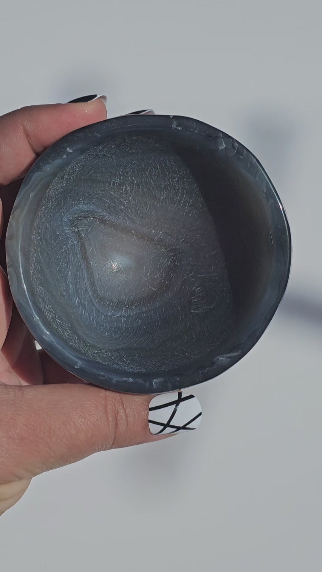 An eccentric Agate bowl with beautiful banding.