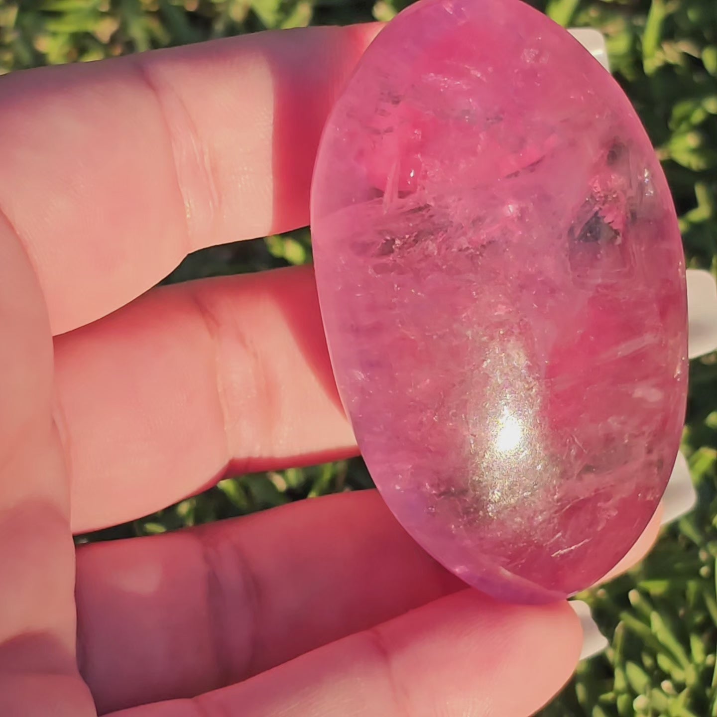 Purple Fluorite Palm Stone (B)