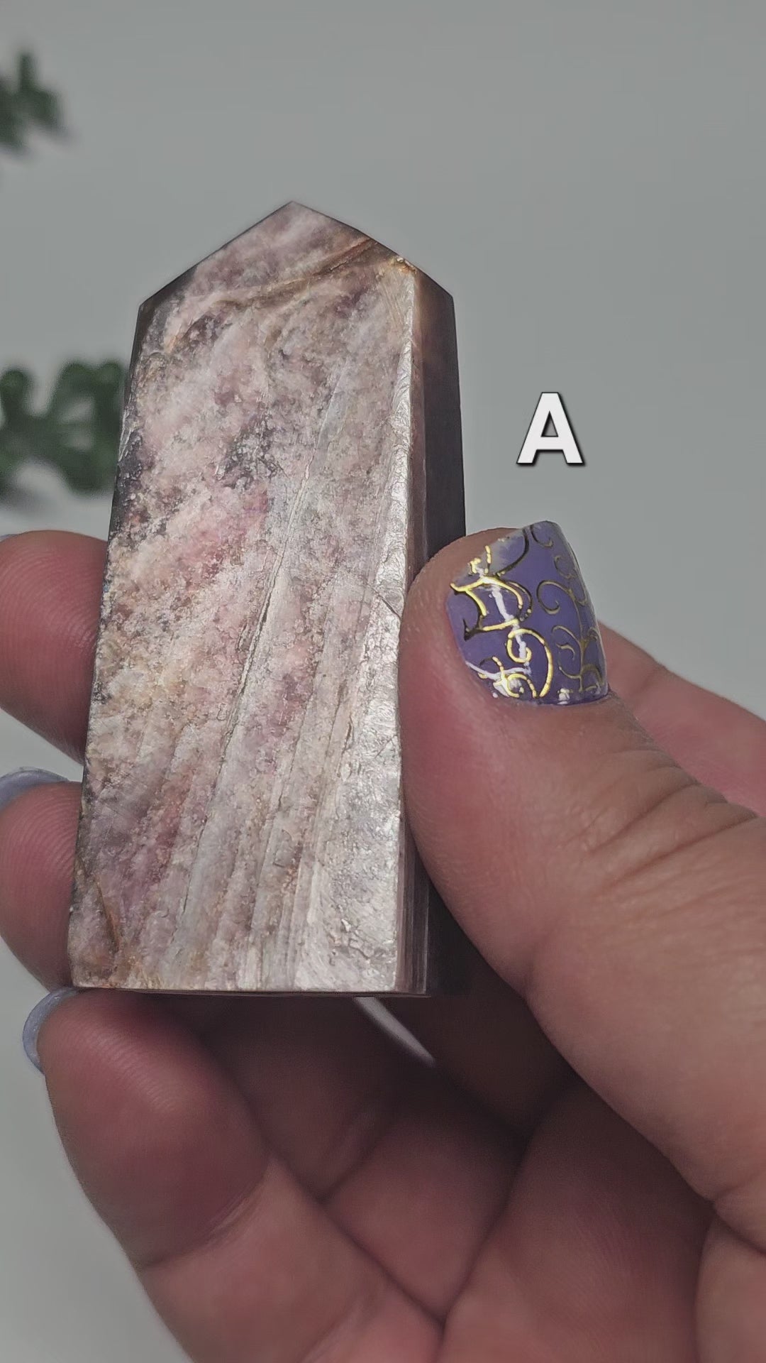 Gem High Quality Lepidolite | Gemmy Purple Mica Obelisk