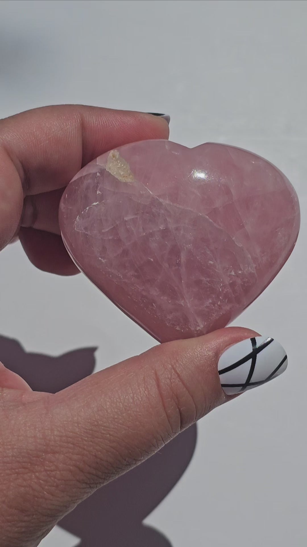 Beautifully carved puffy Rose Quartz hearts.